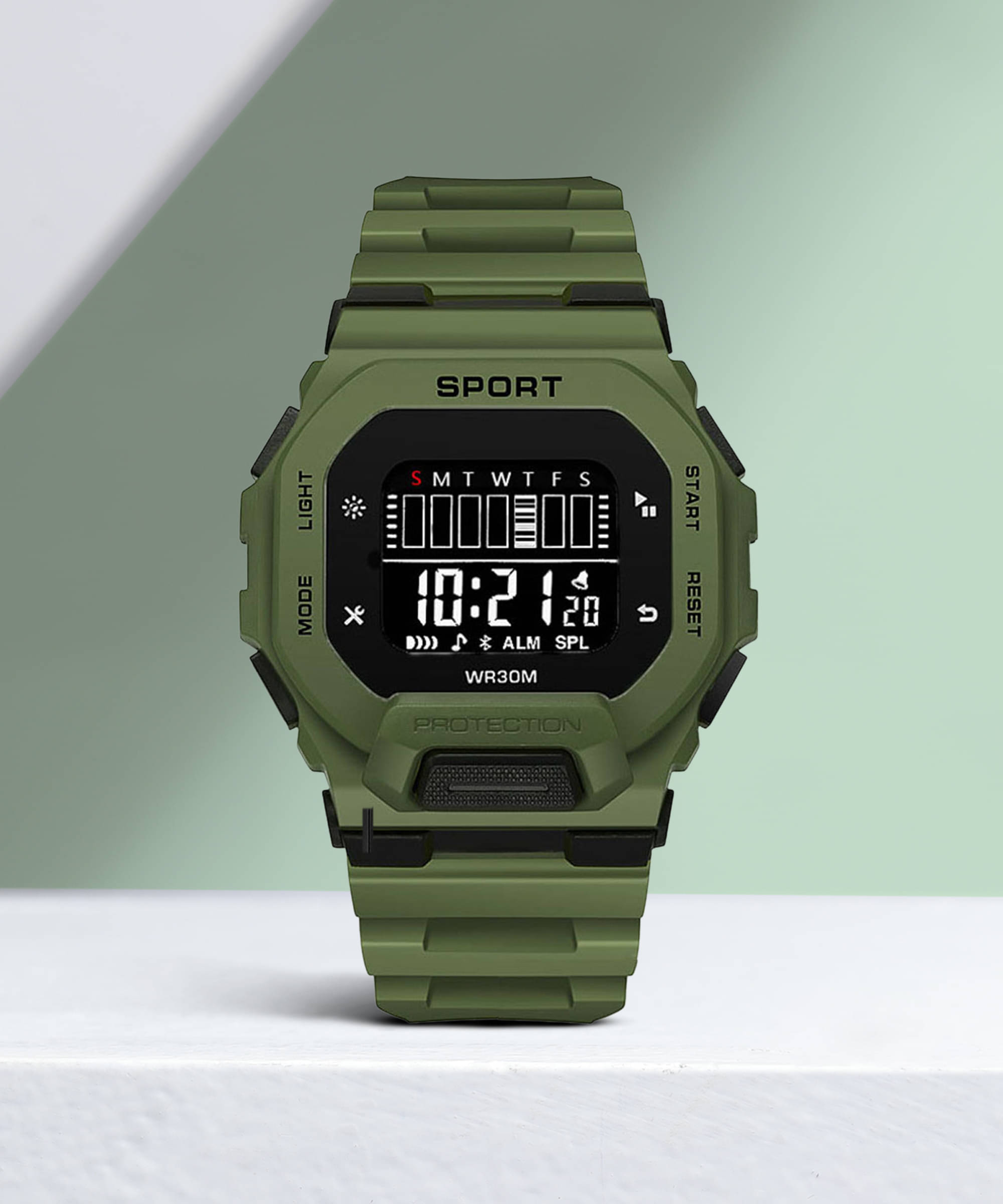     			Trex Green Silicon Digital Men's Watch