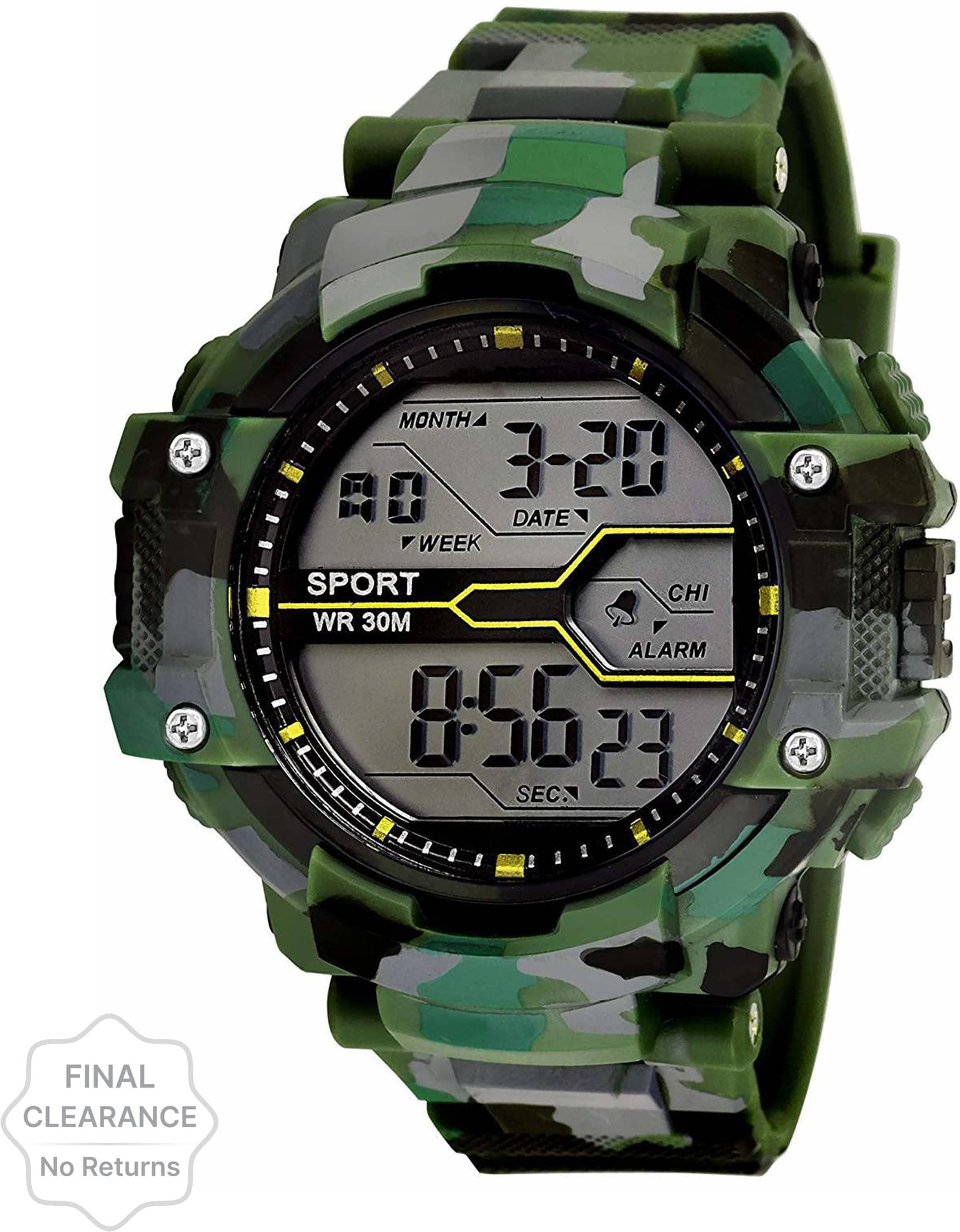 Trex Green Silicon Digital Men's Watch