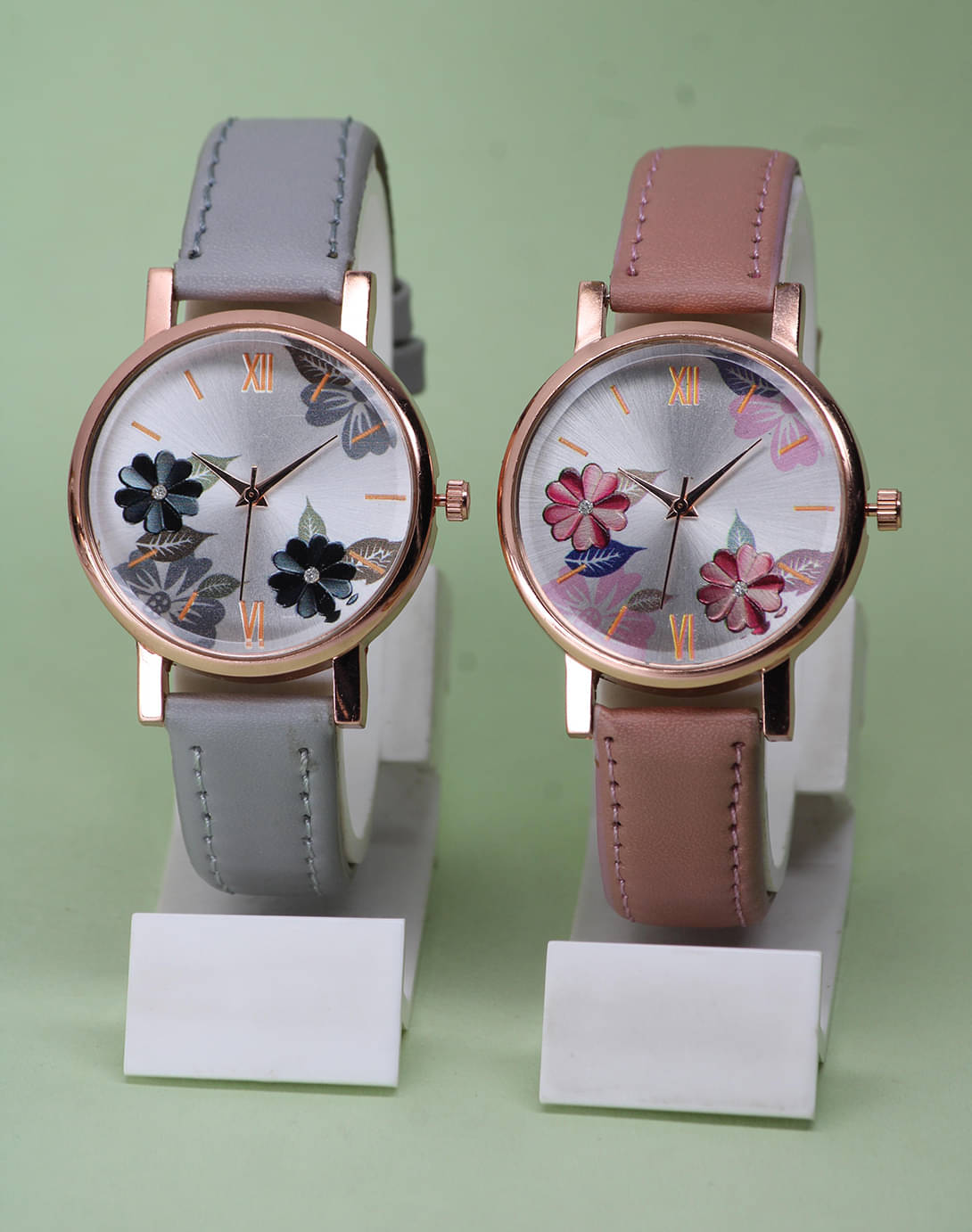     			Trex Light Grey PU Analog Womens Watch