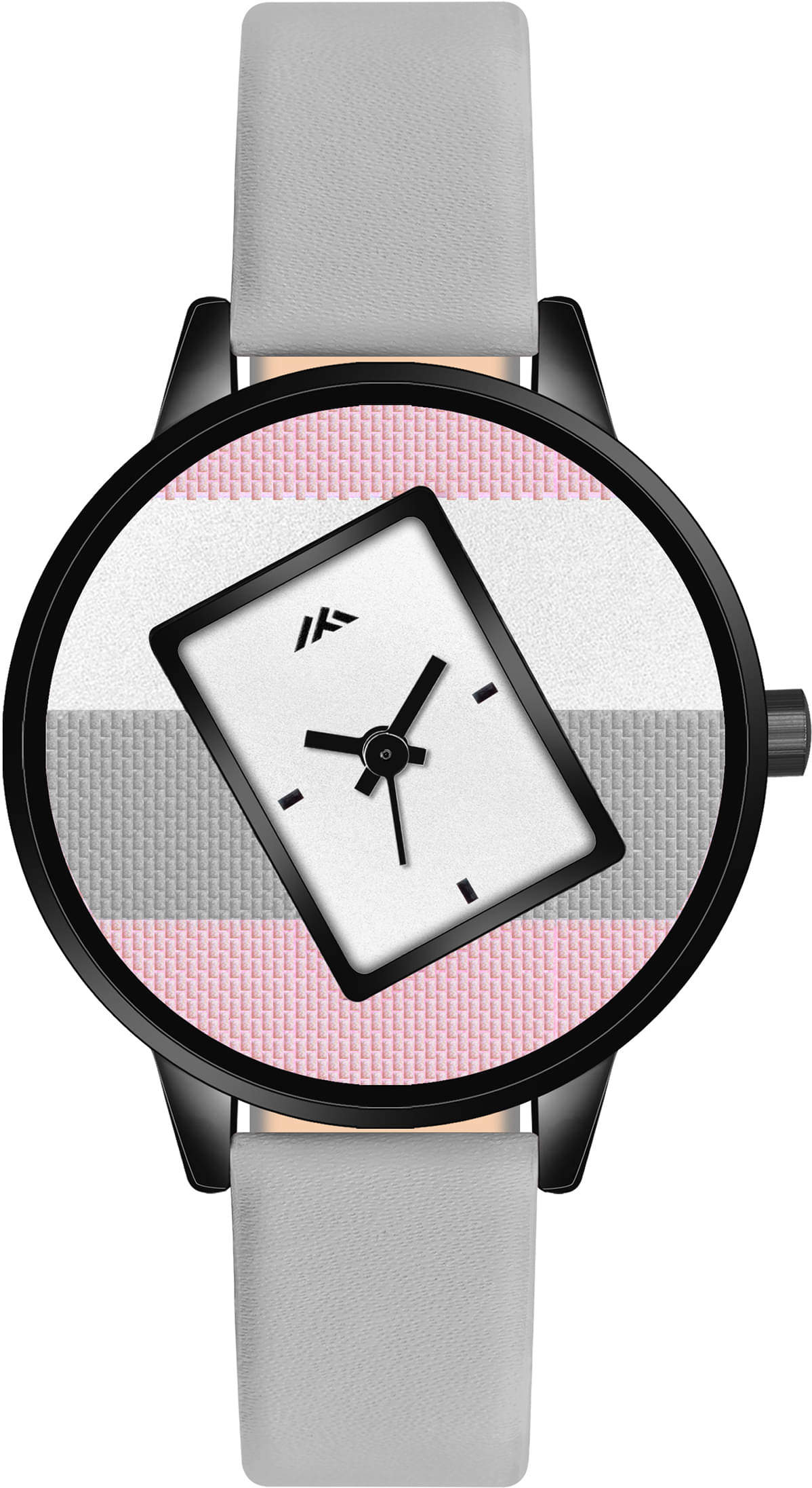     			Trex Light Grey PU Analog Womens Watch