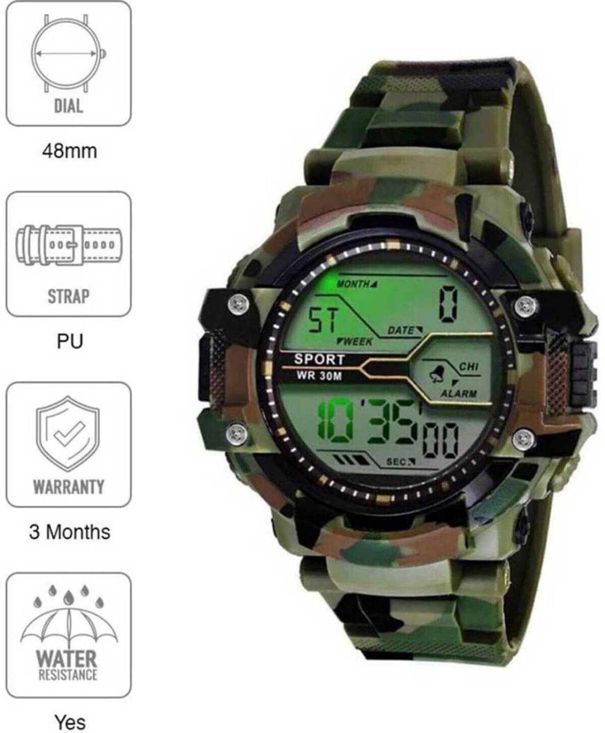     			Trex Multicolor Silicon Digital Men's Watch