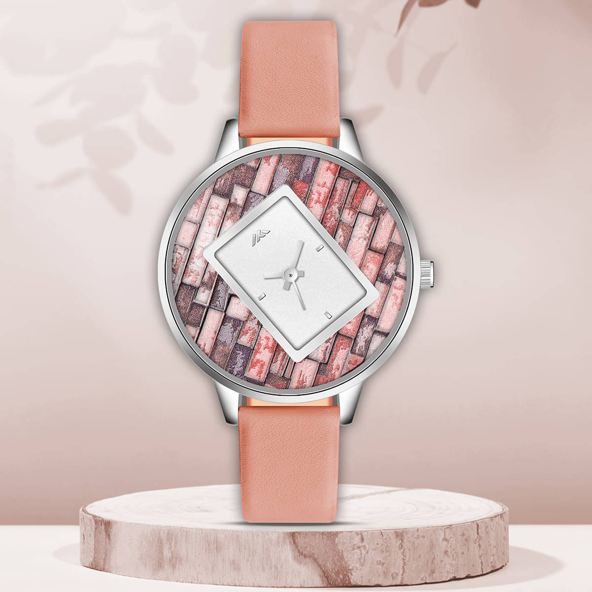     			Trex Orange PU Analog Womens Watch