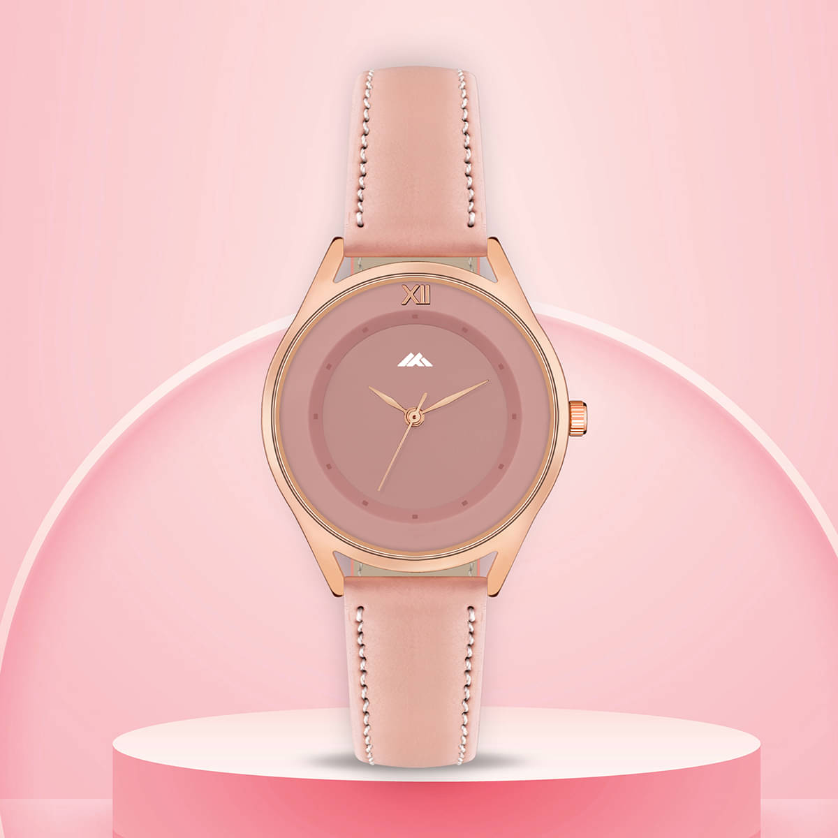     			Trex Pink PU Analog Men's Watch