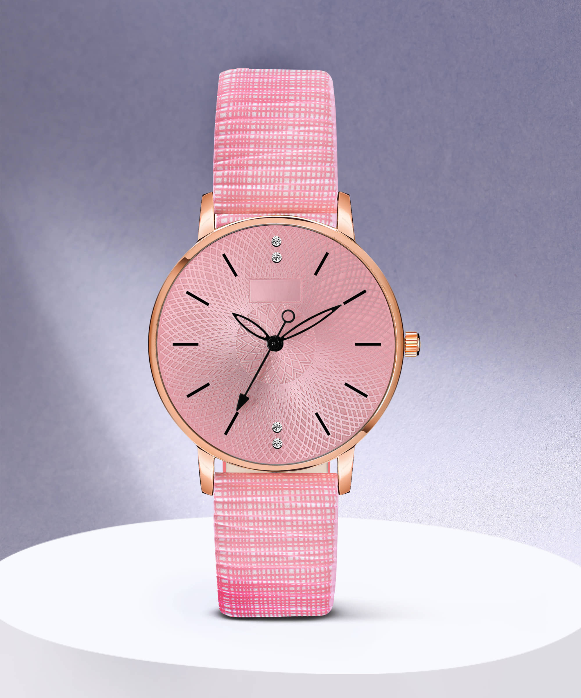 Trex Pink PU Analog Womens Watch