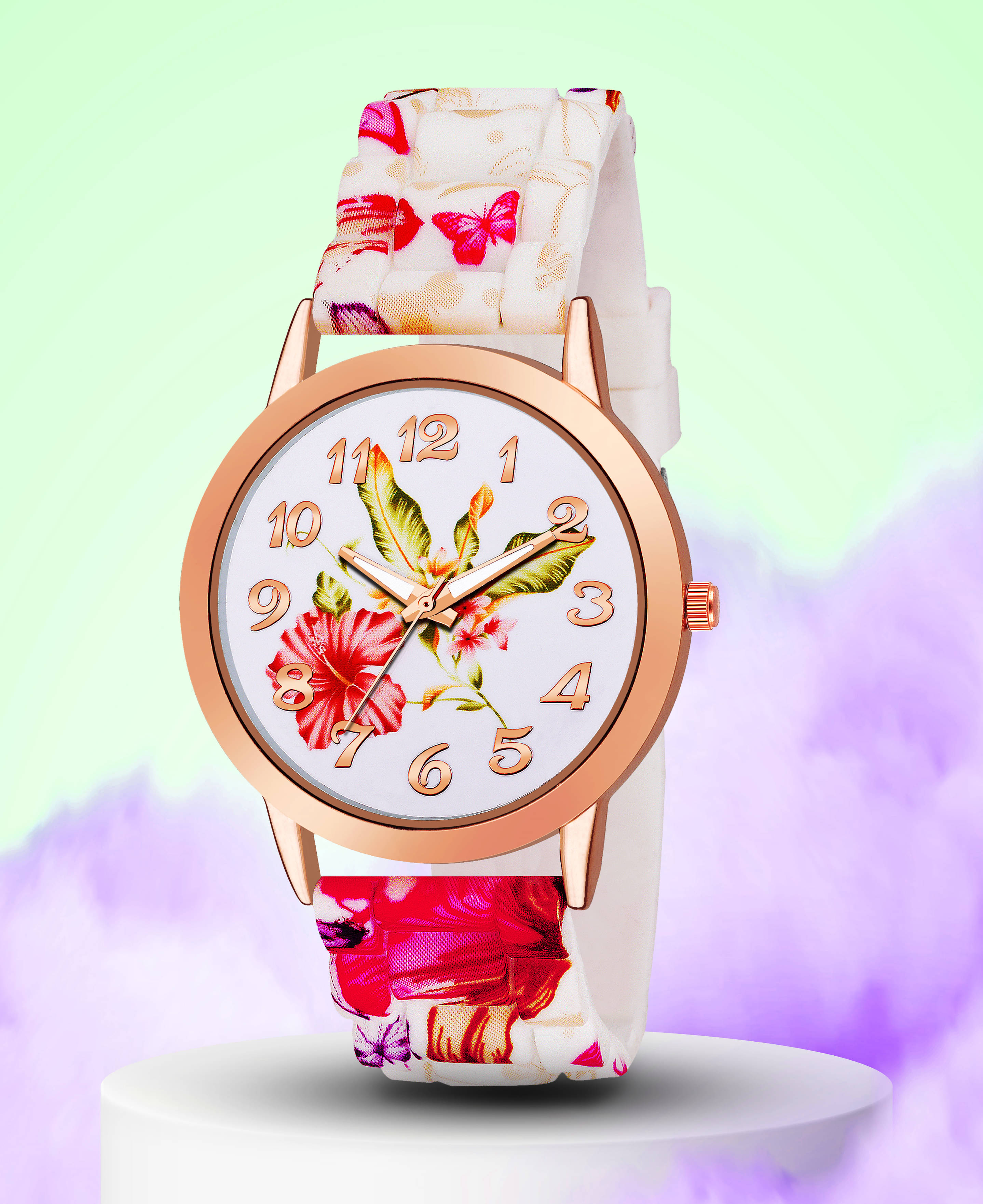     			Trex Pink Silicon Analog Womens Watch