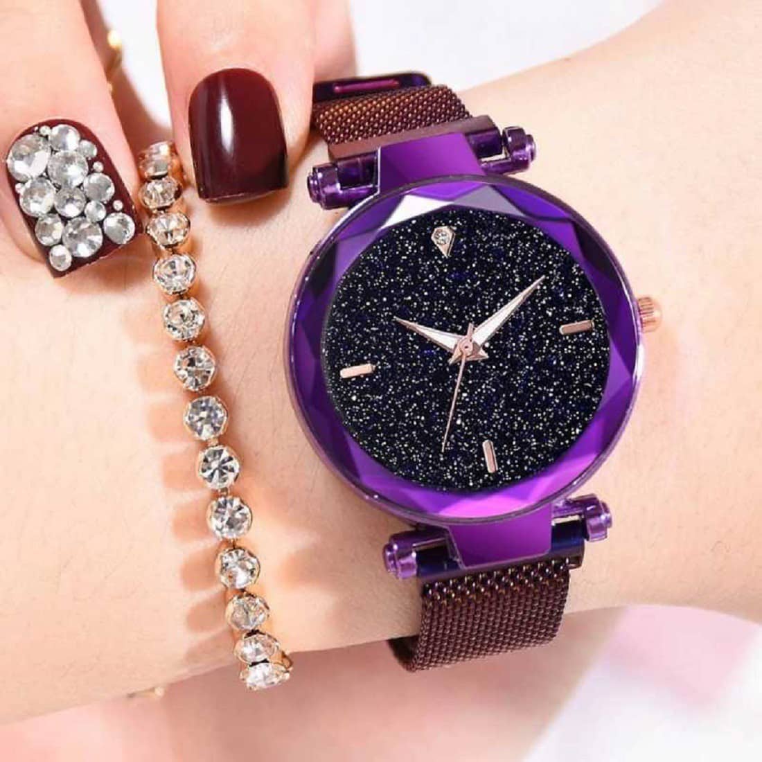 Trex Purple Metal Analog Womens Watch