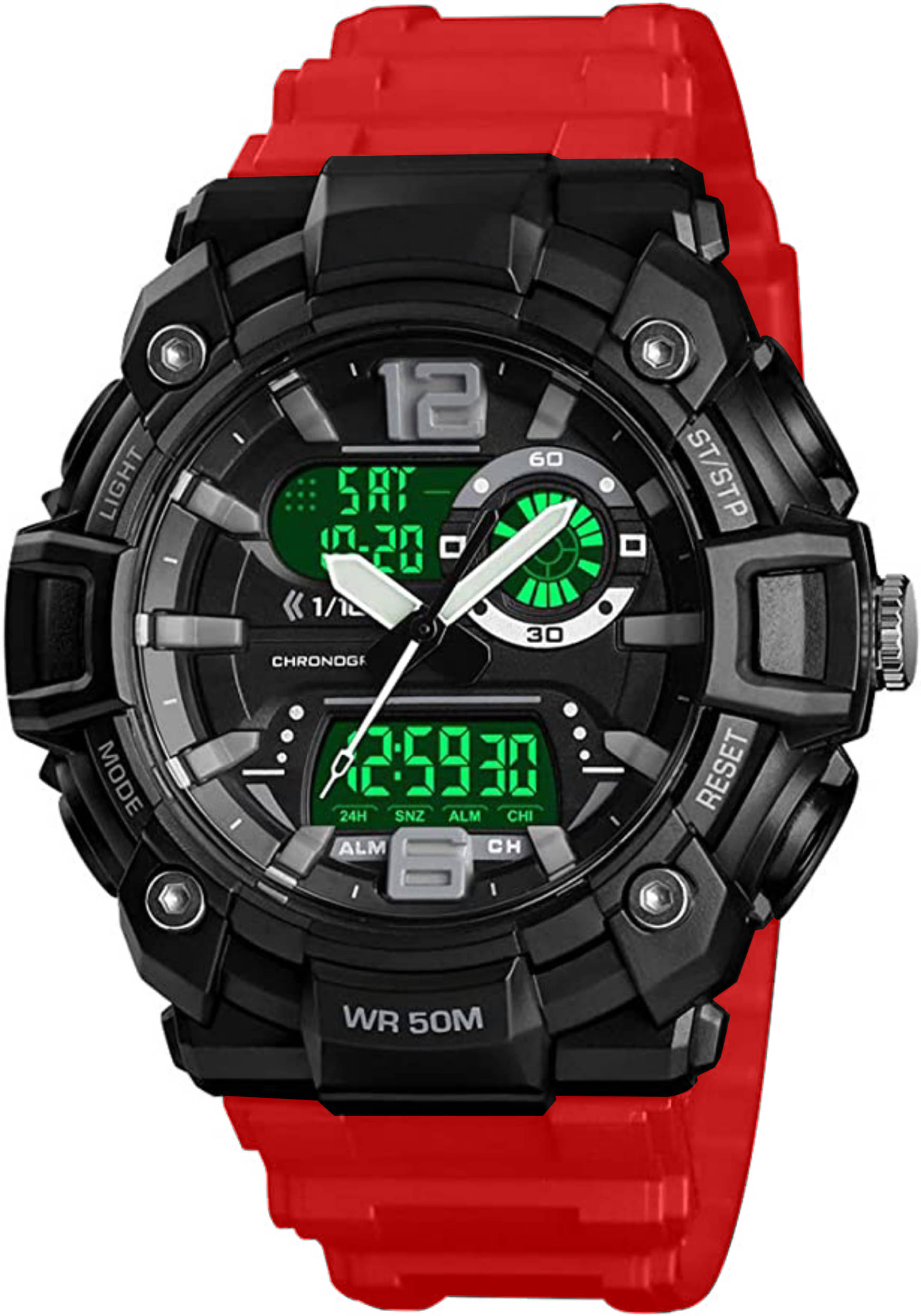     			Trex Red Silicon Analog-Digital Men's Watch