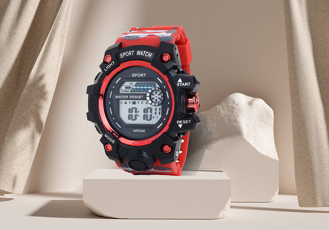     			Trex Red Silicon Digital Men's Watch