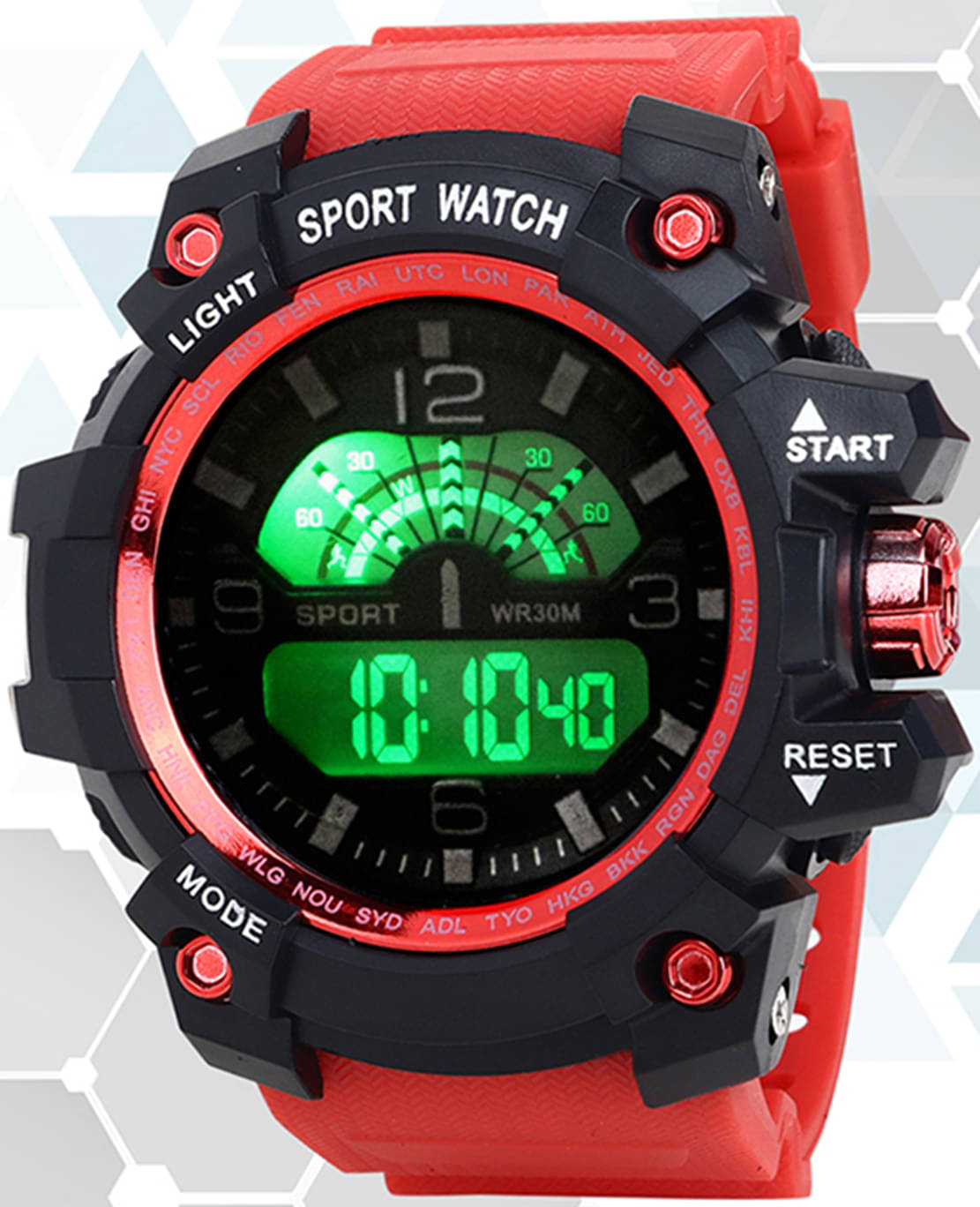     			Trex Red Silicon Digital Men's Watch