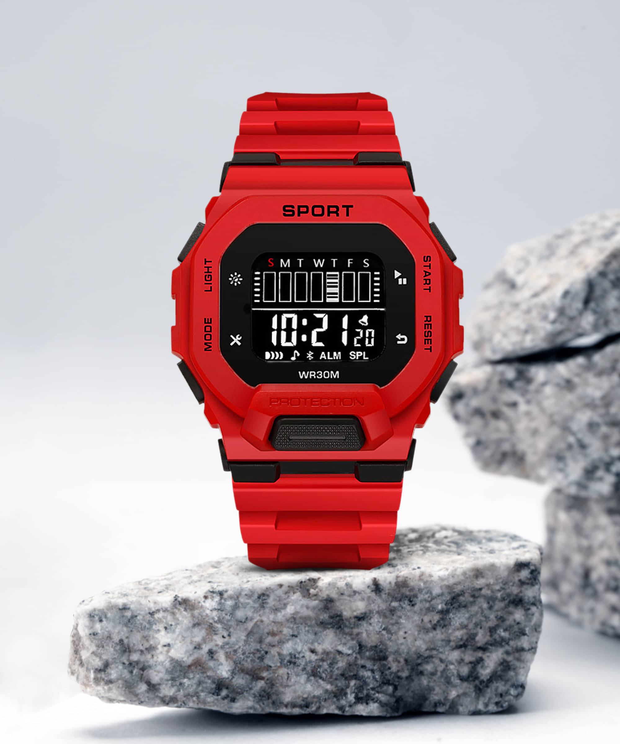     			Trex Red Silicon Digital Men's Watch