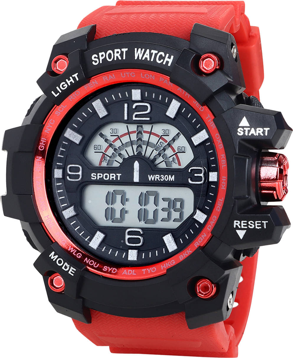     			Trex Red Silicon Digital Men's Watch