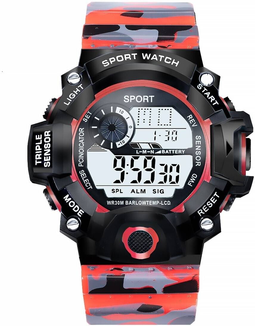     			Trex Red Silicon Digital Men's Watch