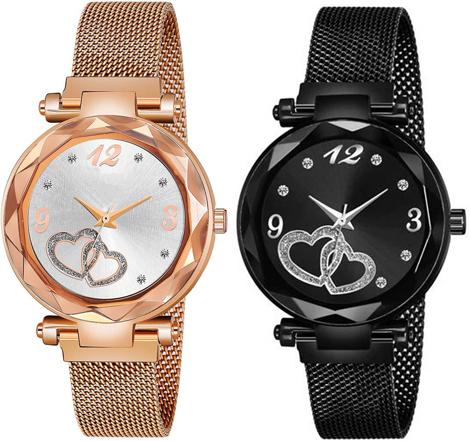     			Trex Rose Gold Fabric Analog Womens Watch