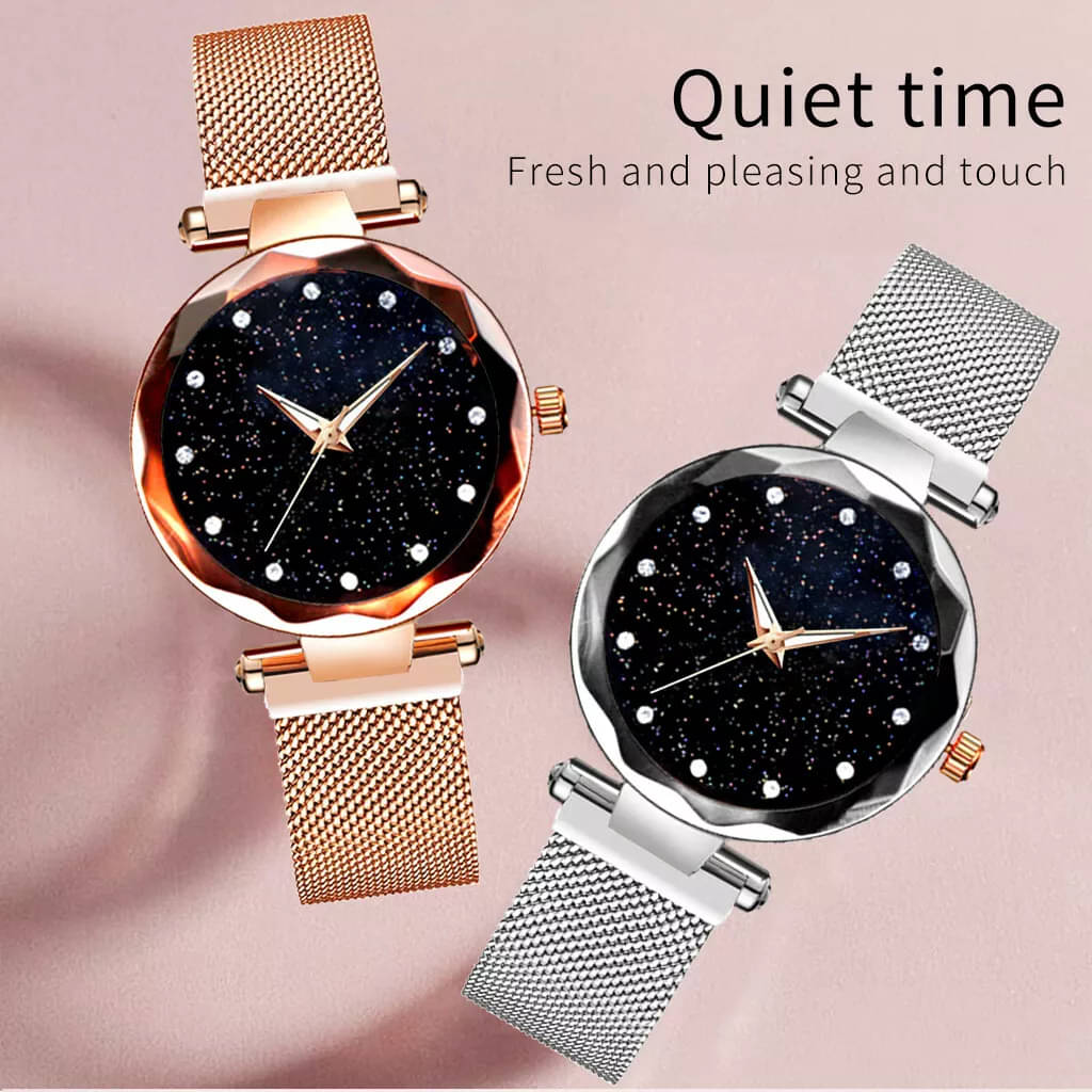     			Trex Rose Gold Fabric Analog Womens Watch