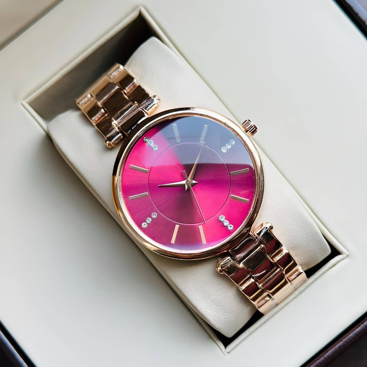 Trex Rose Gold Stainless Steel Analog Womens Watch