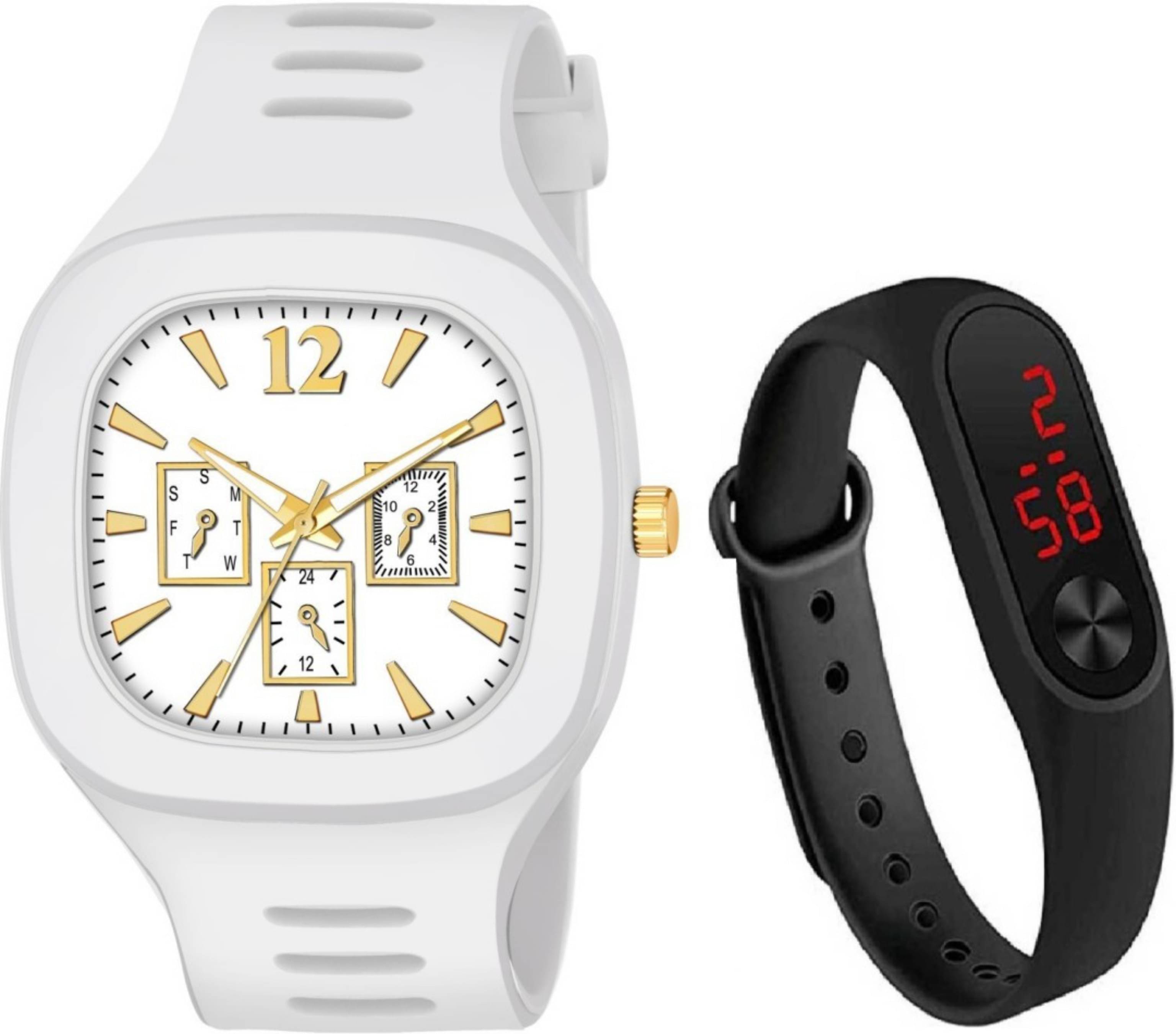     			Trex White Silicon Analog Men's Watch