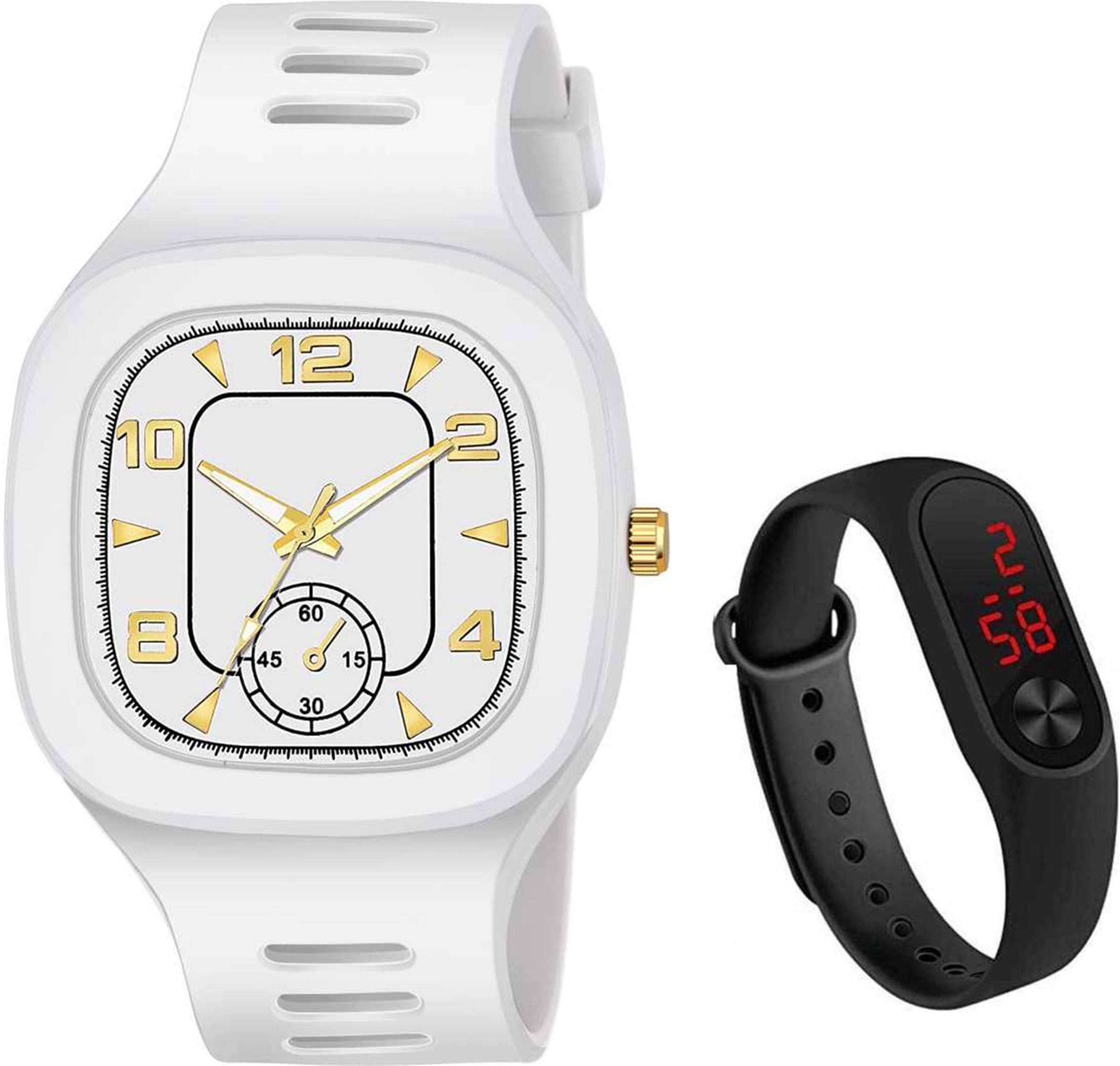     			Trex White Silicon Analog Men's Watch