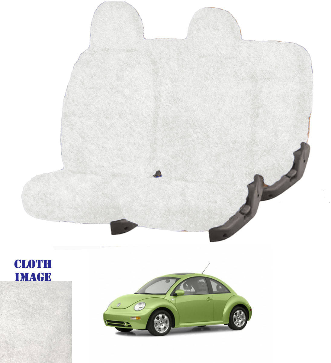     			Volkswagen Beetle White 5 Seater Car Seat Cover