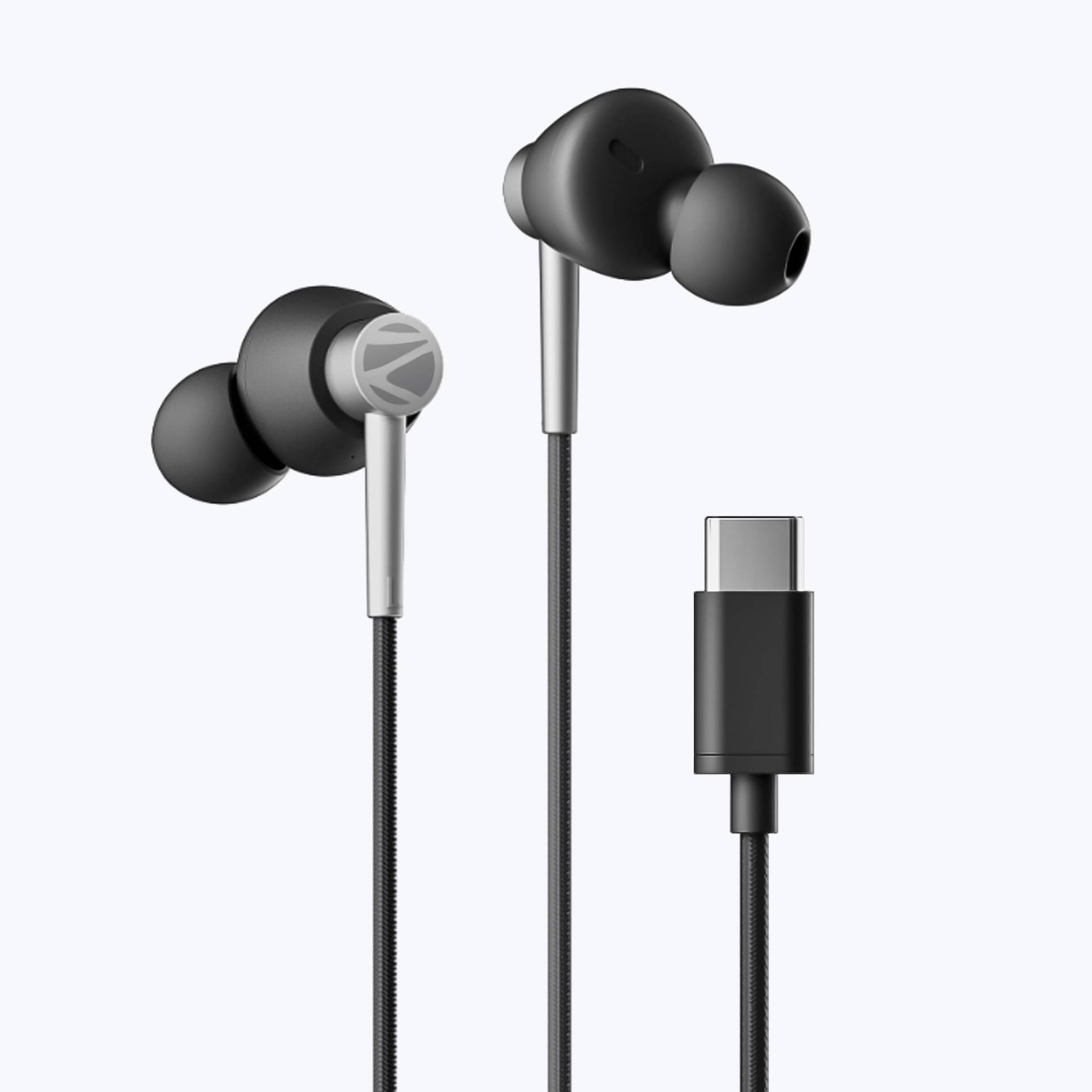 Zebronics buds 50c Type C Wired Earphone In Ear Active Noise cancellation Black Zebronics buds 50c Type C Wired Earphone In Ear Active Noise cancellation Black
