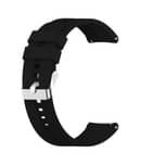 ACM Watch Strap Silicone Belt 22mm compatible with Timex Iconnect Go Plus Smartwatch Classic Band Black