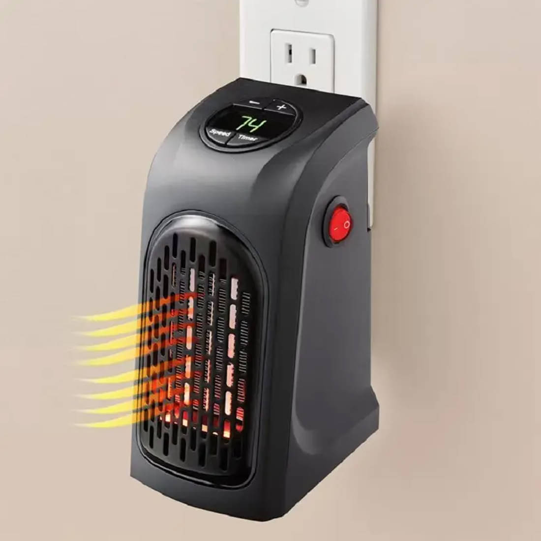     			Adbeni Handy Heater 400wt Black Fan Heater