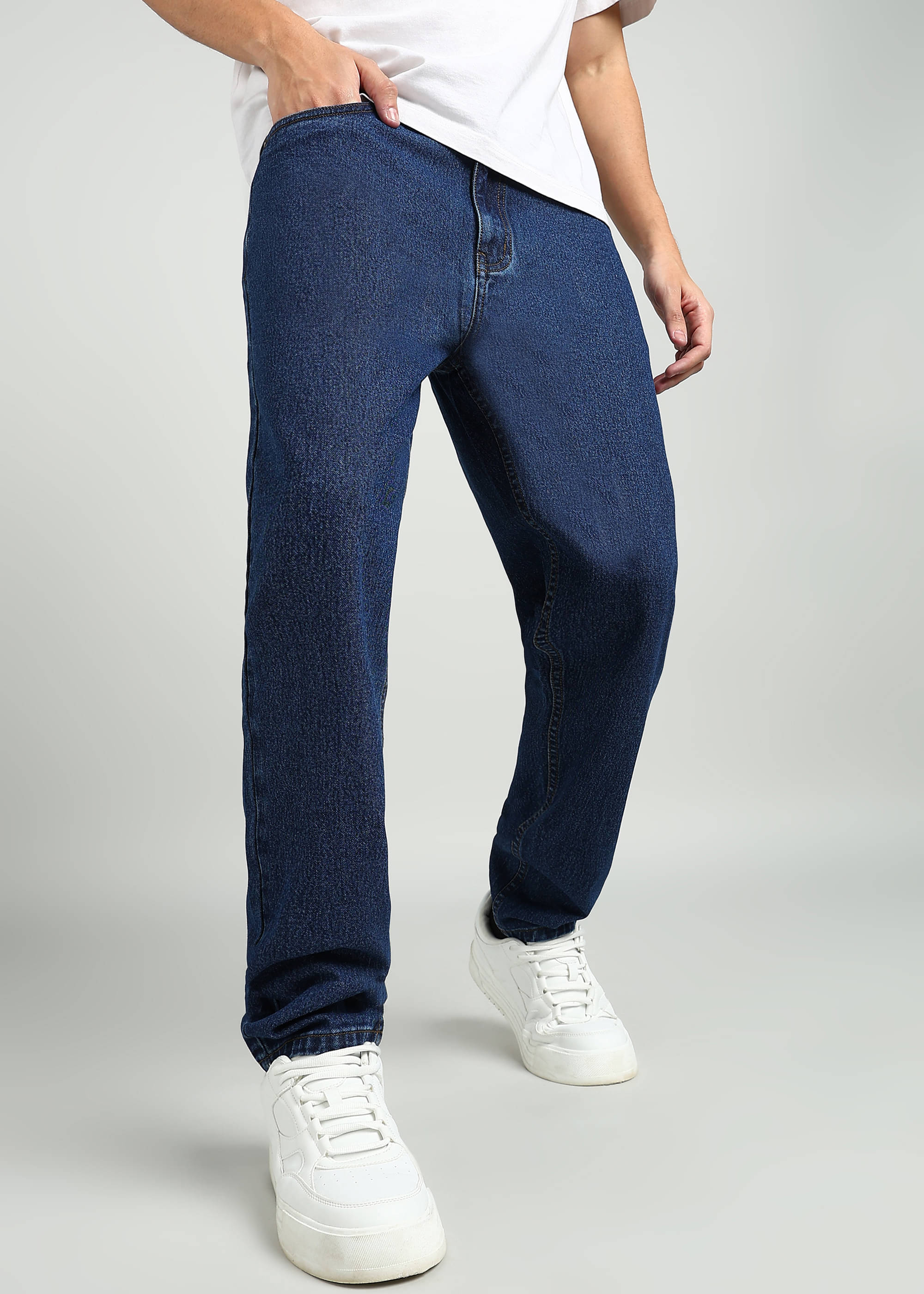 Aflash Regular Fit Clean Look Men's Jeans - Dark Blue ( Pack of 1 ) Aflash Regular Fit Clean Look Men's Jeans - Dark Blue ( Pack of 1 )