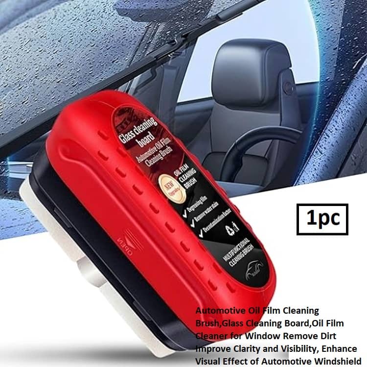 Nettoyant Vitre Voiture - Windshield Oil Remover - Anti-Buée & Anti-Pluie - Brosse Intégrée - Facile