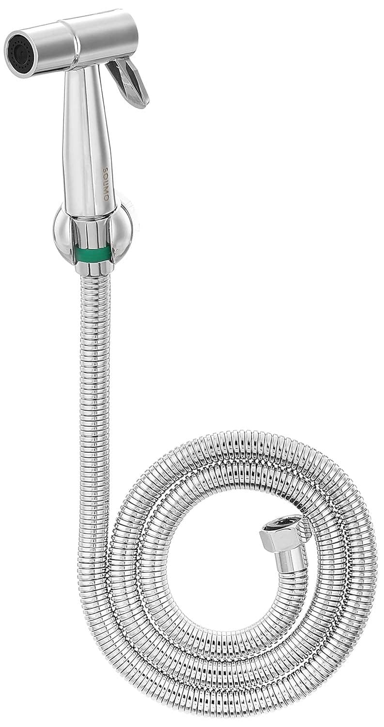 BATHONIX ABS Duke Health Faucet with 1m Hose Pipe and Hook Plastic(ABS) Health Faucet (Water Sprayer)