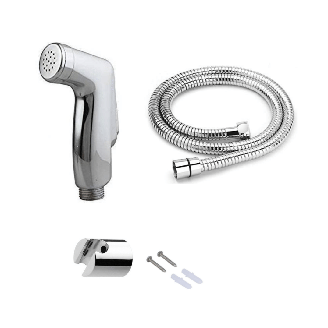 BATHONIX ABS Hind Health Faucet with 1m Hose Pipe and Hook Plastic(ABS) Health Faucet (Water Sprayer) BATHONIX ABS Hind Health Faucet with 1m Hose Pipe and Hook Plastic(ABS) Health Faucet (Water Sprayer)