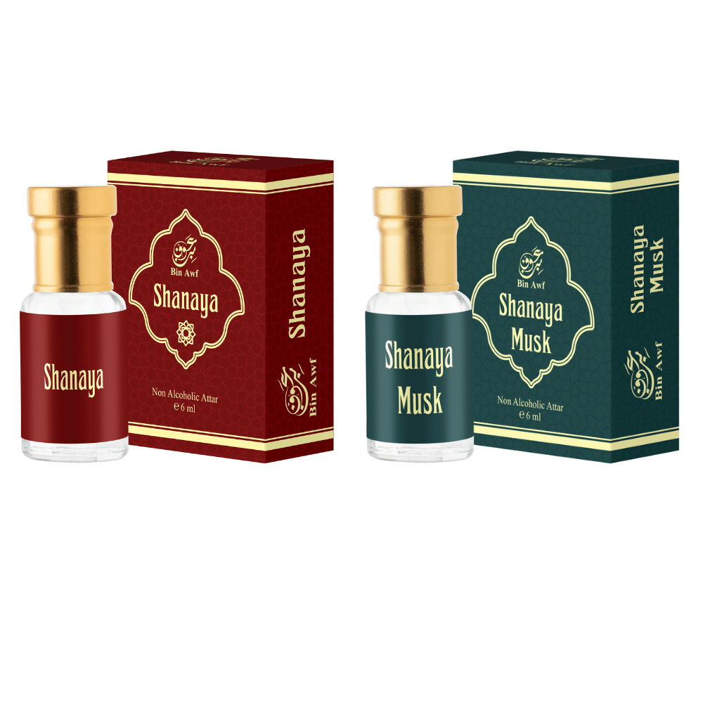     			Binawf Musk Non- Alcoholic Below 50ml Attar ( Pack of 2 )