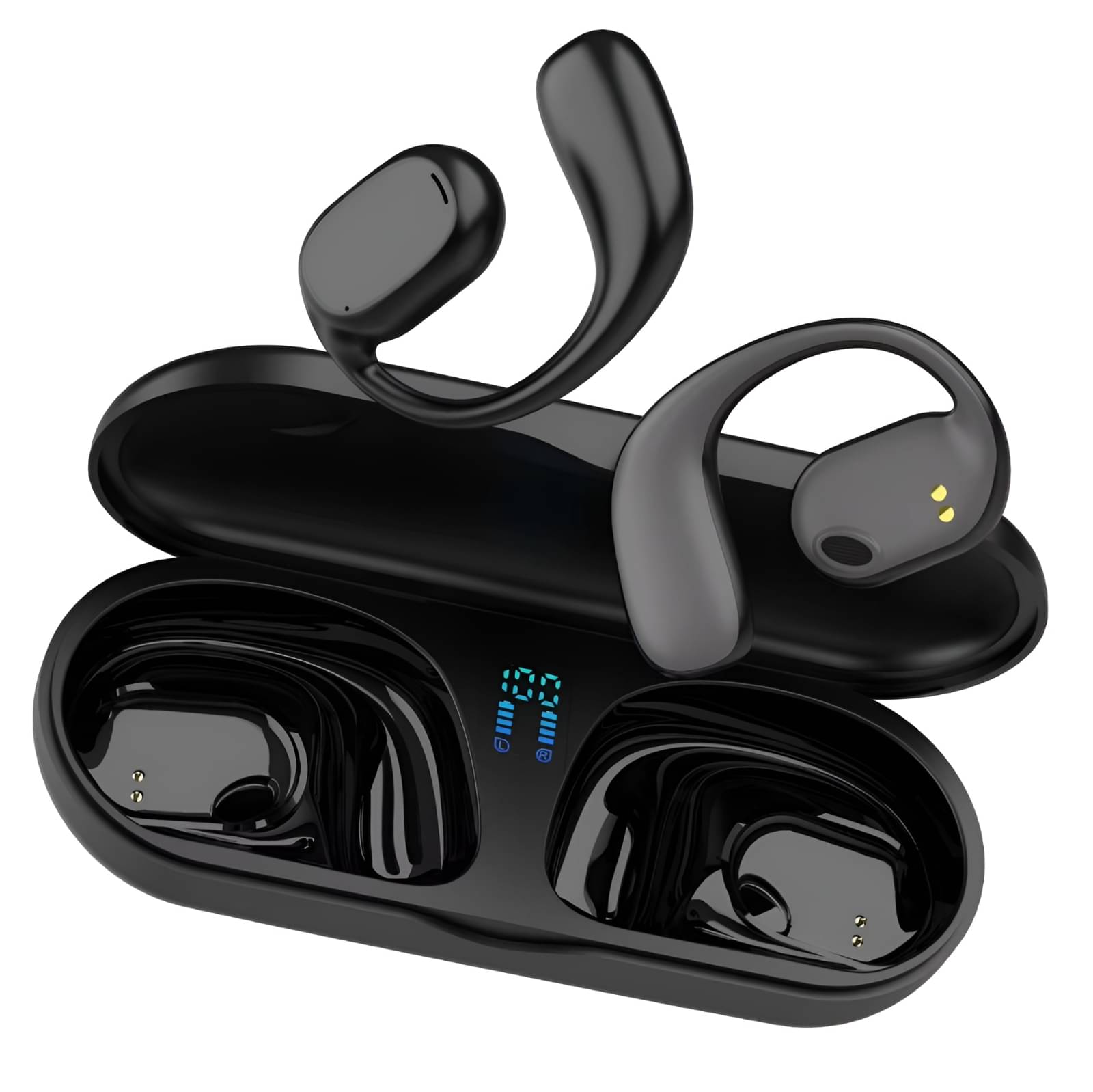     			COREGENIX JS270  OWS Bluetooth True Wireless (TWS) On Ear 30 Hours Playback Low Latency,Powerfull bass IPX4(Splash & Sweat Proof) Black