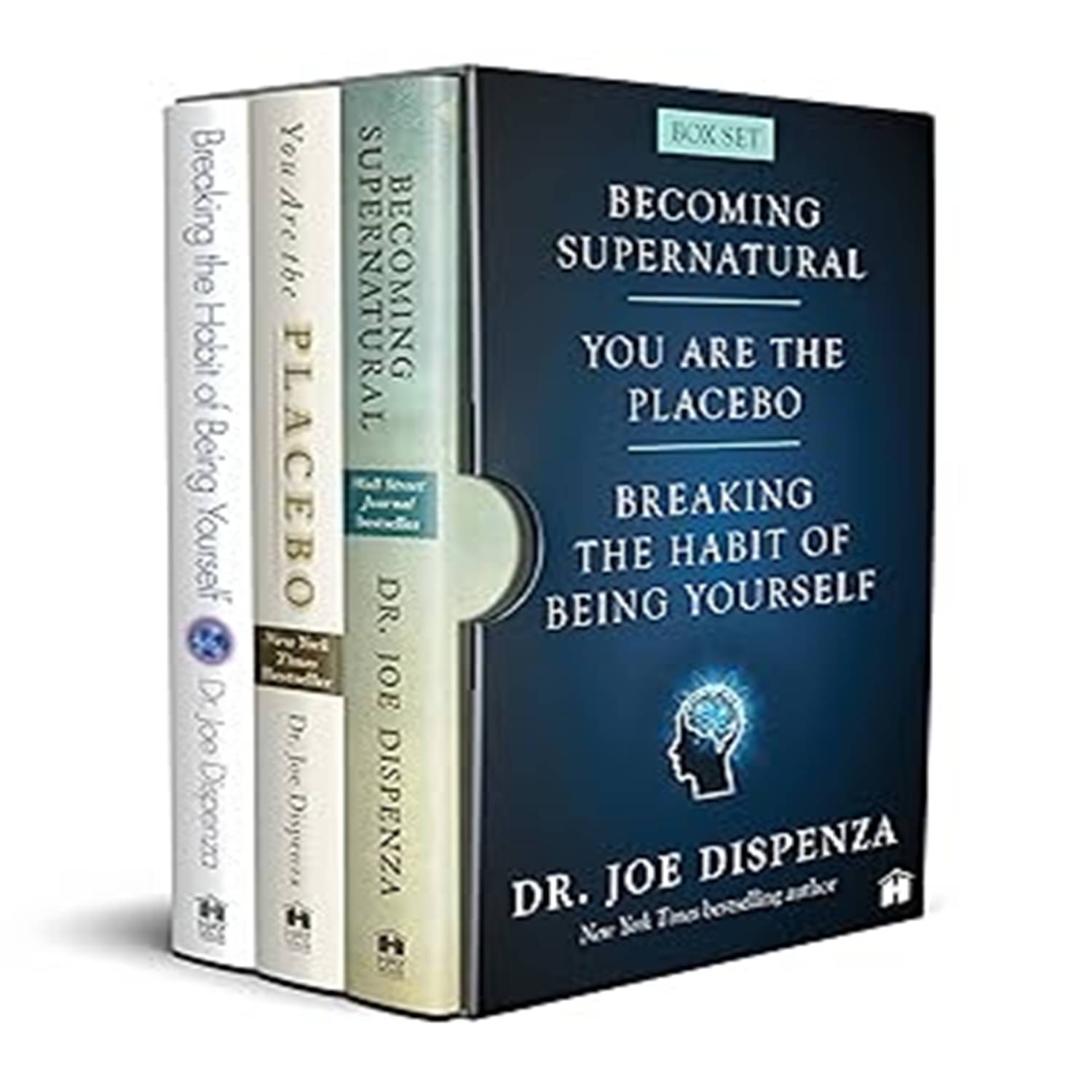 Dr. Joe Dispenza Box Set: Becoming Supernatural, You Are the Placebo, Breaking the Habit of Being Yourself Paperback – 1 July 2022 Dr. Joe Dispenza Box Set: Becoming Supernatural, You Are the Placebo, Breaking the Habit of Being Yourself Paperback – 1 July 2022