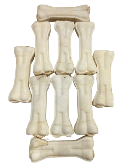 Easily Chewable Calcium Rawhide 4 Inch Dog Chew Bone Pack of 10 Easily Chewable Calcium Rawhide 4 Inch Dog Chew Bone Pack of 10