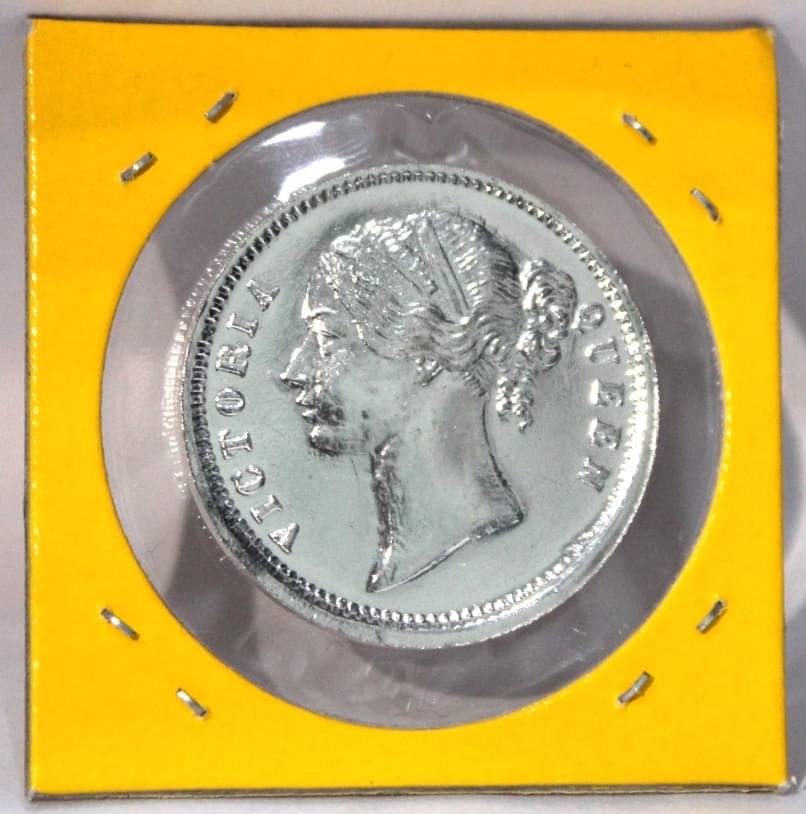     			Extremely Rare Victoria 1 Rupee 1839 old India Silver-plated Coin