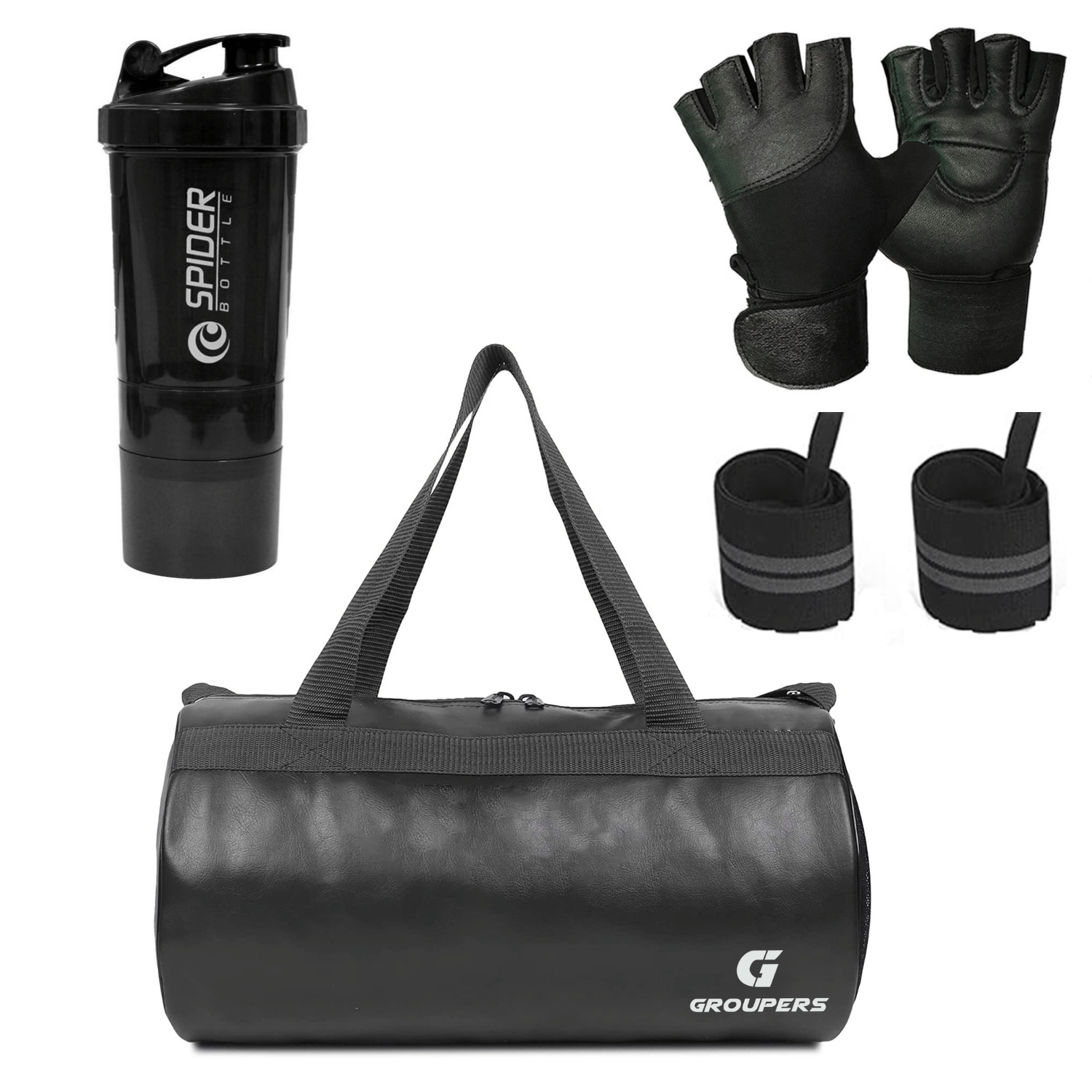     			GROUPERS P.U. BLACK 20 Ltrs Gym Bag
