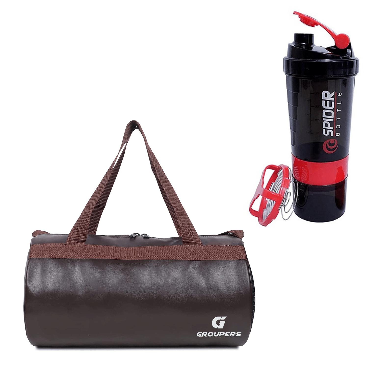     			GROUPERS P.U. Brown 20 Ltrs Gym Bag