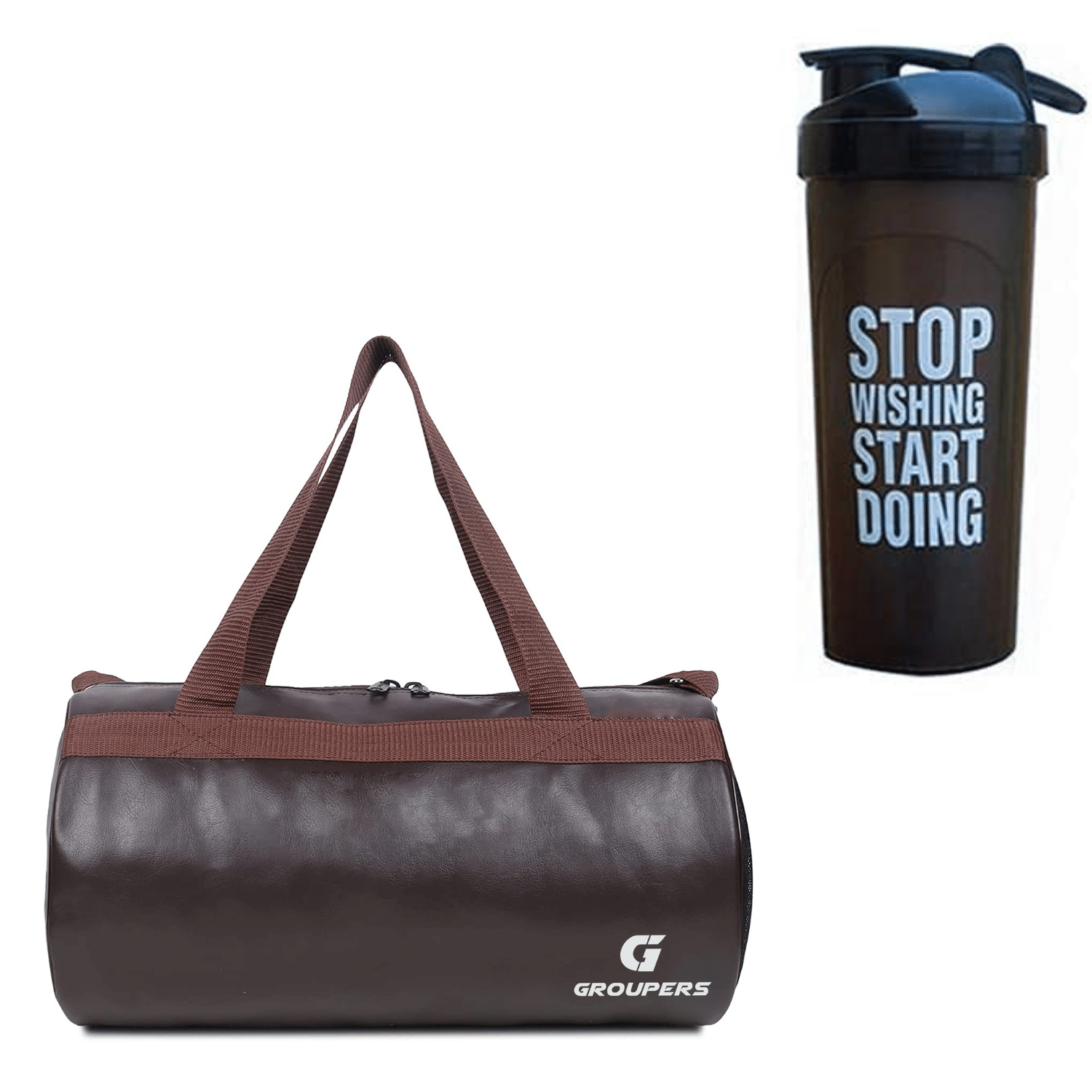    			GROUPERS P.U. Brown 20 Ltrs Gym Bag