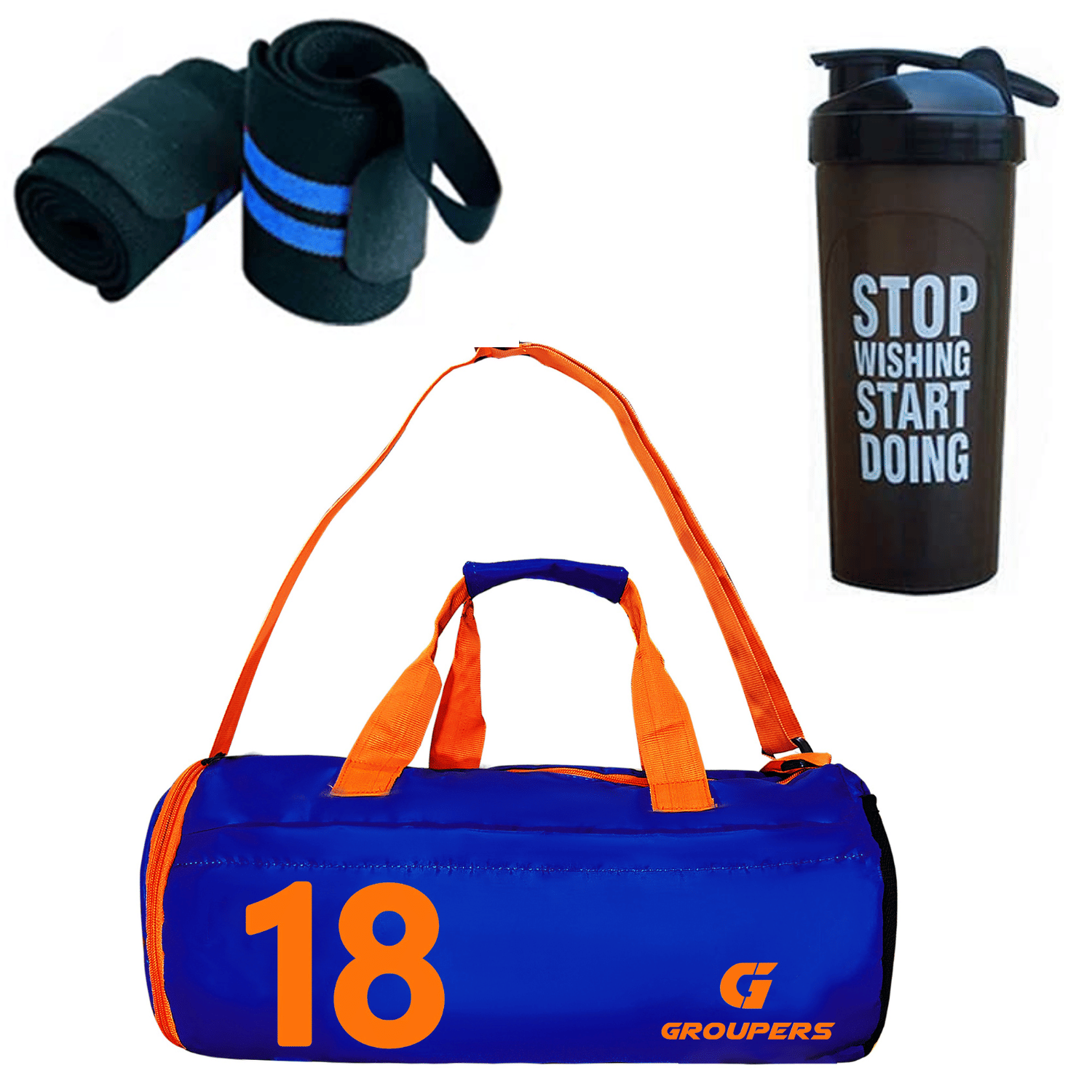     			GROUPERS Polyester BLUE 20 Ltrs Gym Bag