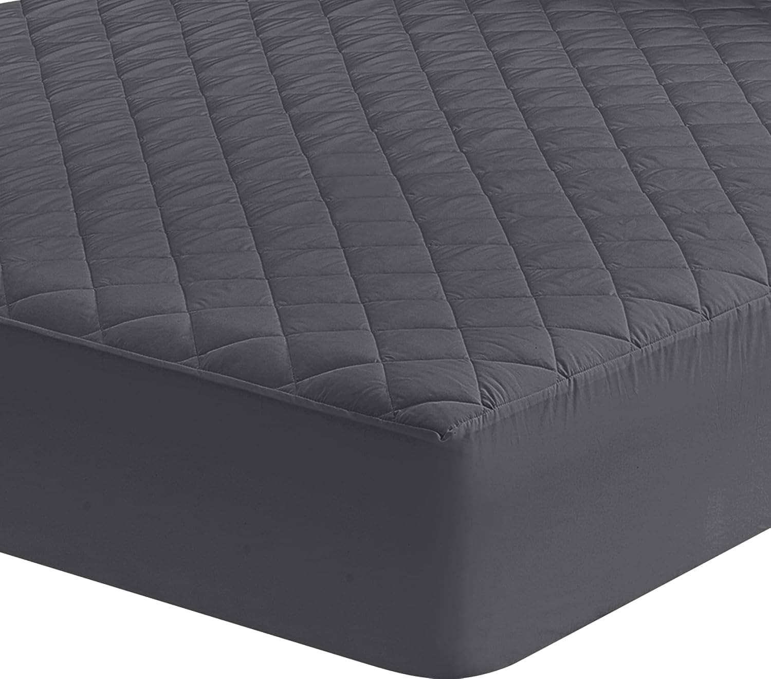     			GURU SALES - Quilted Water Proof Double King Size Mattress Protector - 198 cm (78") x 198 cm (78") - Grey