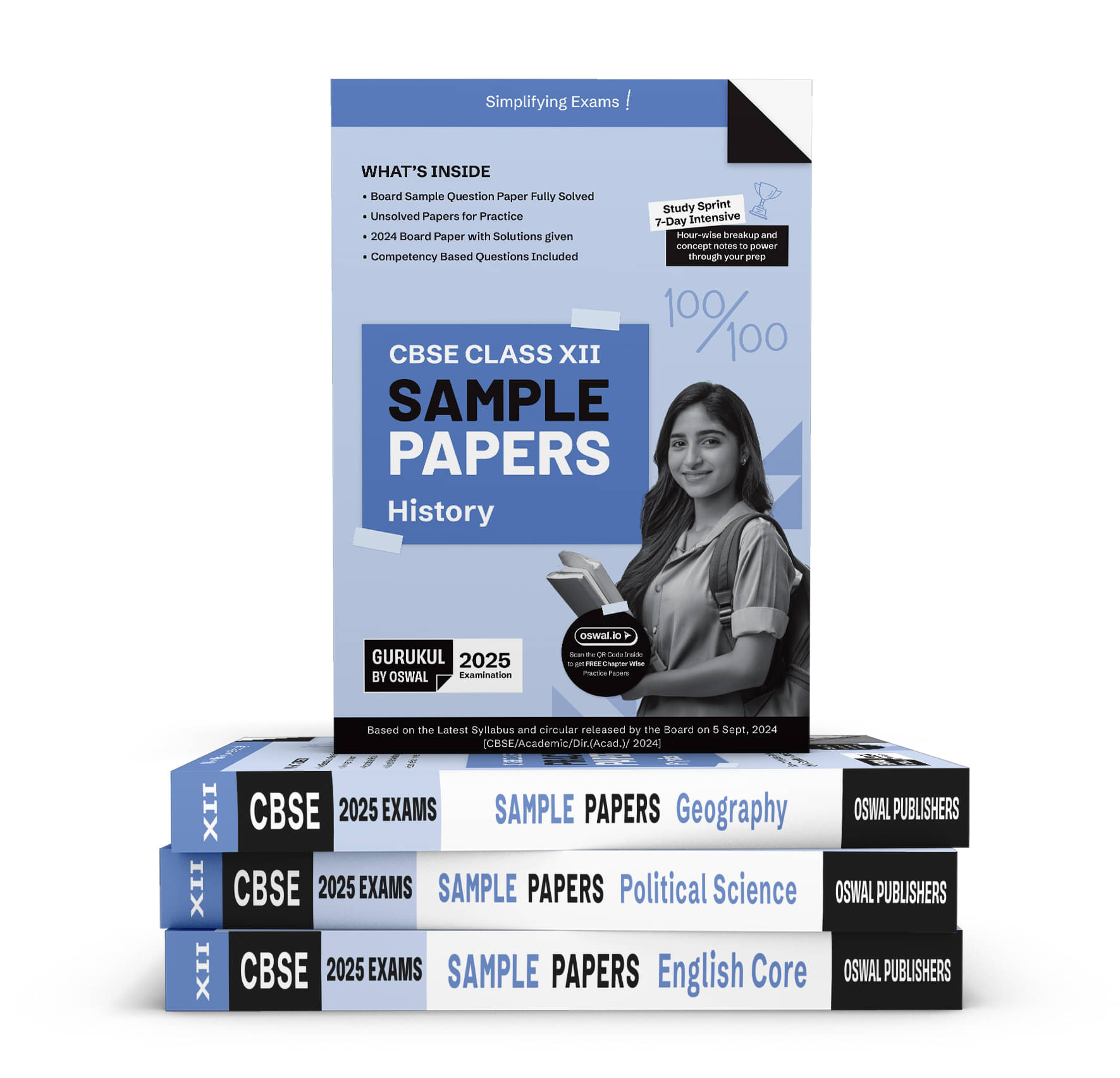Gurukul by Oswal Sample Papers CBSE Class 12 Bundle (Set of 4) : History, Geography, Political Science & English for Exam 2025 Gurukul by Oswal Sample Papers CBSE Class 12 Bundle (Set of 4) : History, Geography, Political Science & English for Exam 2025