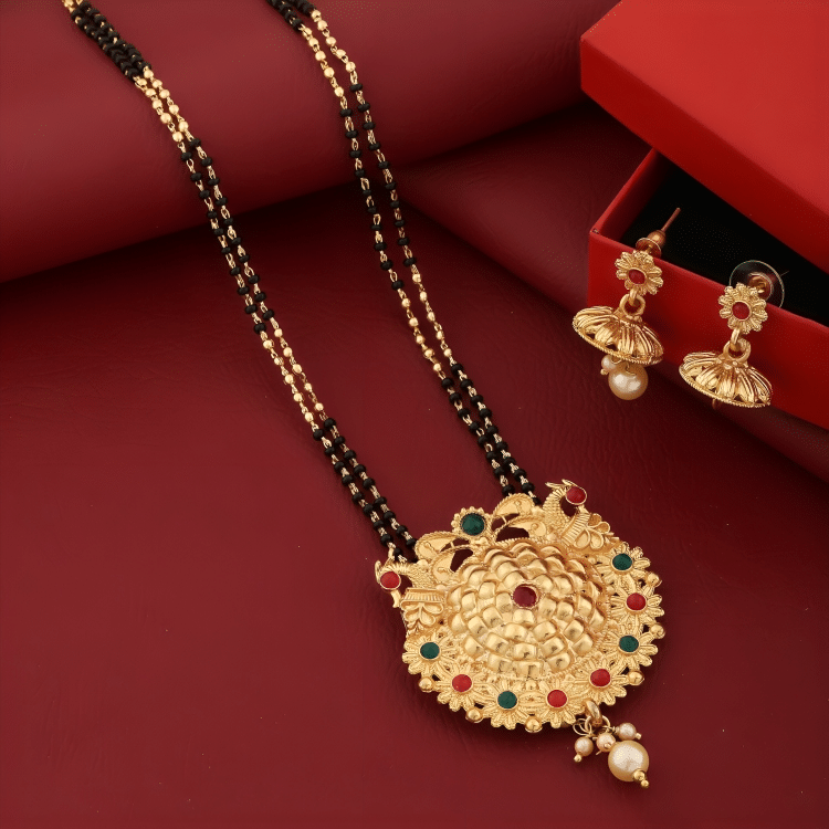 Harsha Creation Golden Mangalsutra Set ( Pack of 1 ) Harsha Creation Golden Mangalsutra Set ( Pack of 1 )