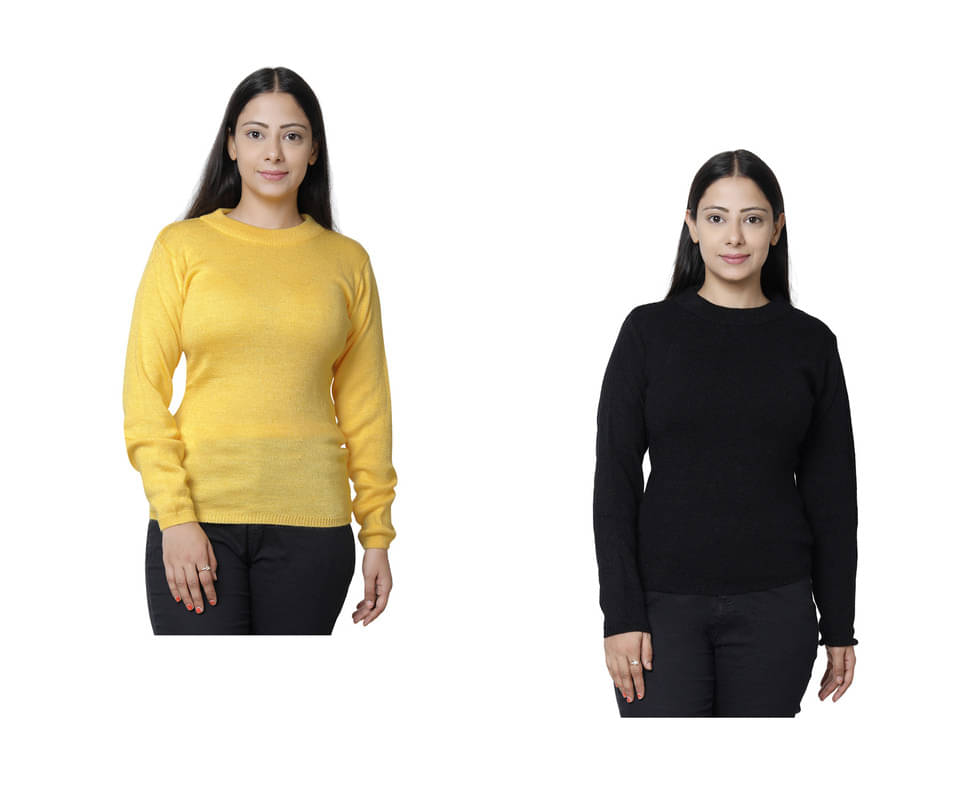 IndiWeaves Women Woollen Round Neck Pullover ( Multicolor )     			IndiWeaves Women Woollen Round Neck Pullover ( Multicolor )
