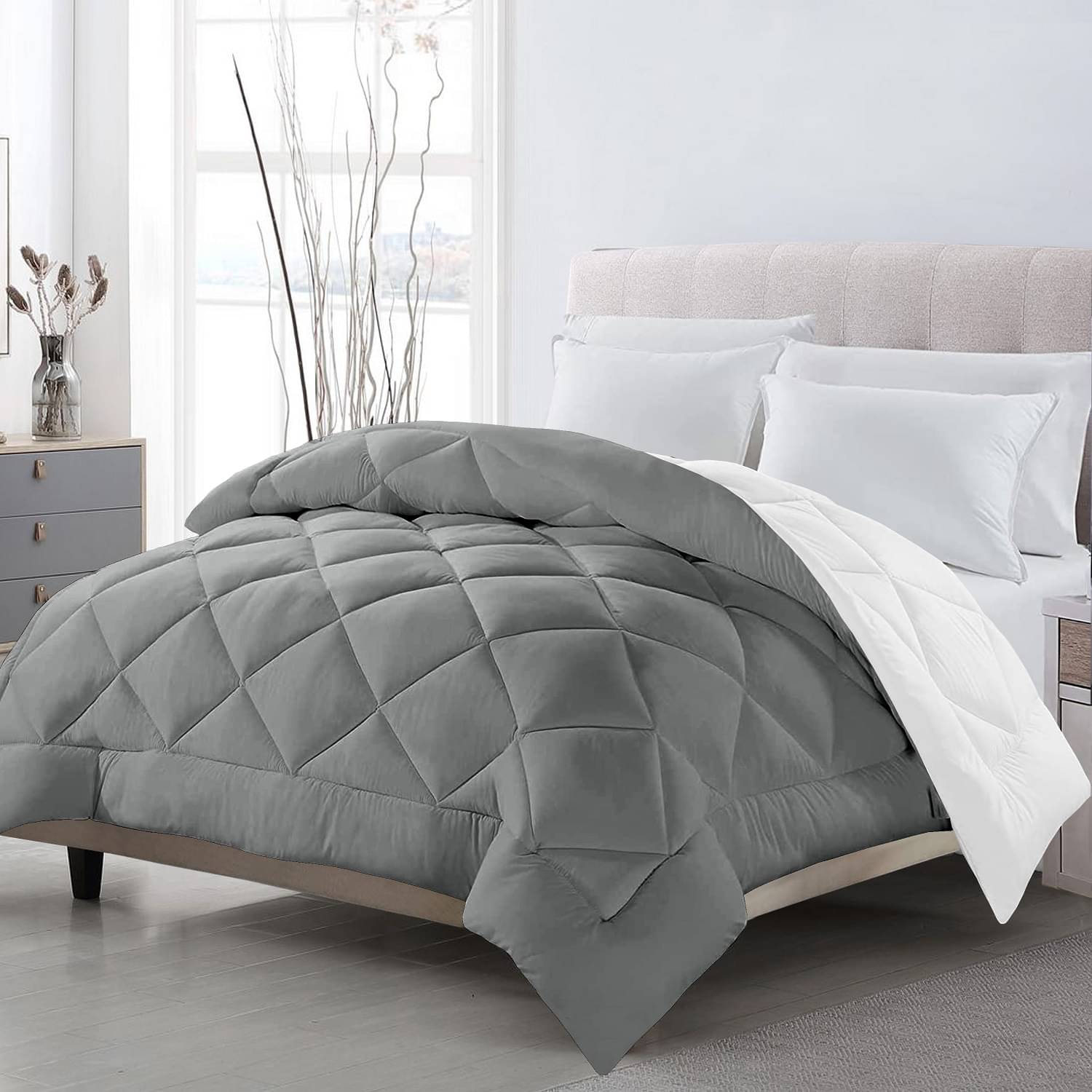 Jinaya's Microfiber Solid Single Size Comforter ( 229 x 152 cm ) - Multi ( ) Jinaya's Microfiber Solid Single Size Comforter ( 229 x 152 cm ) - Multi ( )