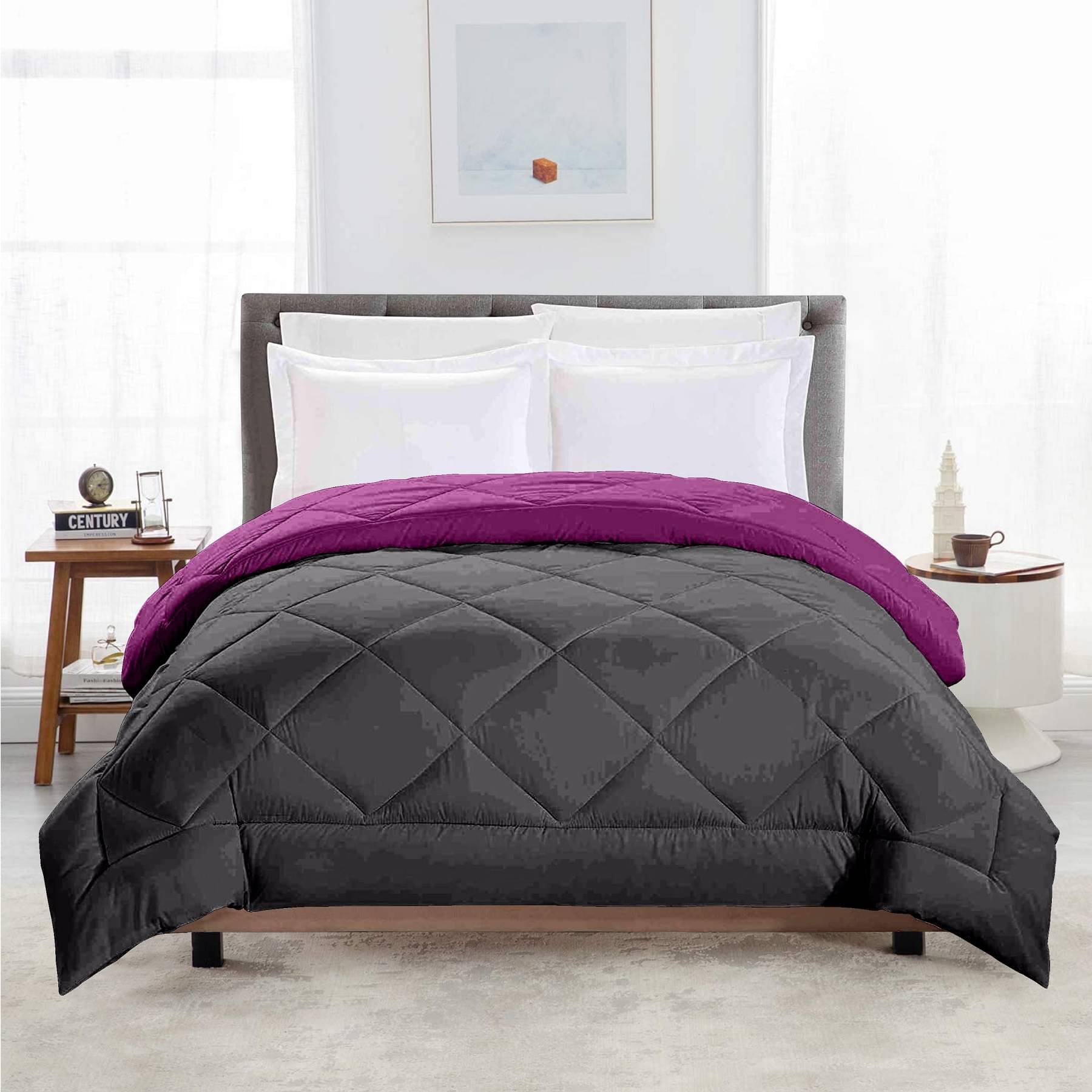 Jinaya's Microfiber Solid Single Size Comforter ( 229 x 152 cm ) - Multi ( ) Jinaya's Microfiber Solid Single Size Comforter ( 229 x 152 cm ) - Multi ( )