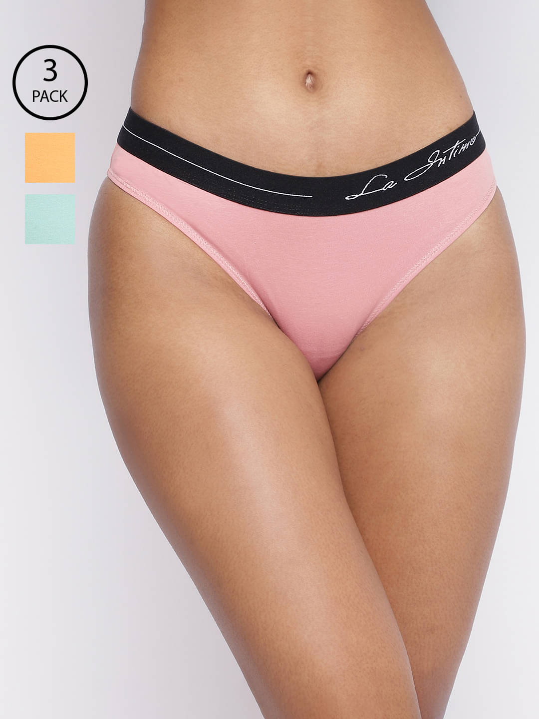 La Intimo Pack of 3 Cotton Lycra Briefs For Women ( Multicolor7 ) La Intimo Pack of 3 Cotton Lycra Briefs For Women ( Multicolor7 )