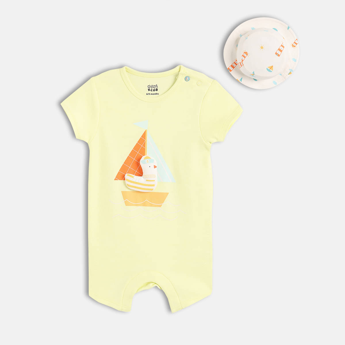 MINI KLUB Pack of 1 Baby Boys Cotton Rompers ( Green ) MINI KLUB Pack of 1 Baby Boys Cotton Rompers ( Green )