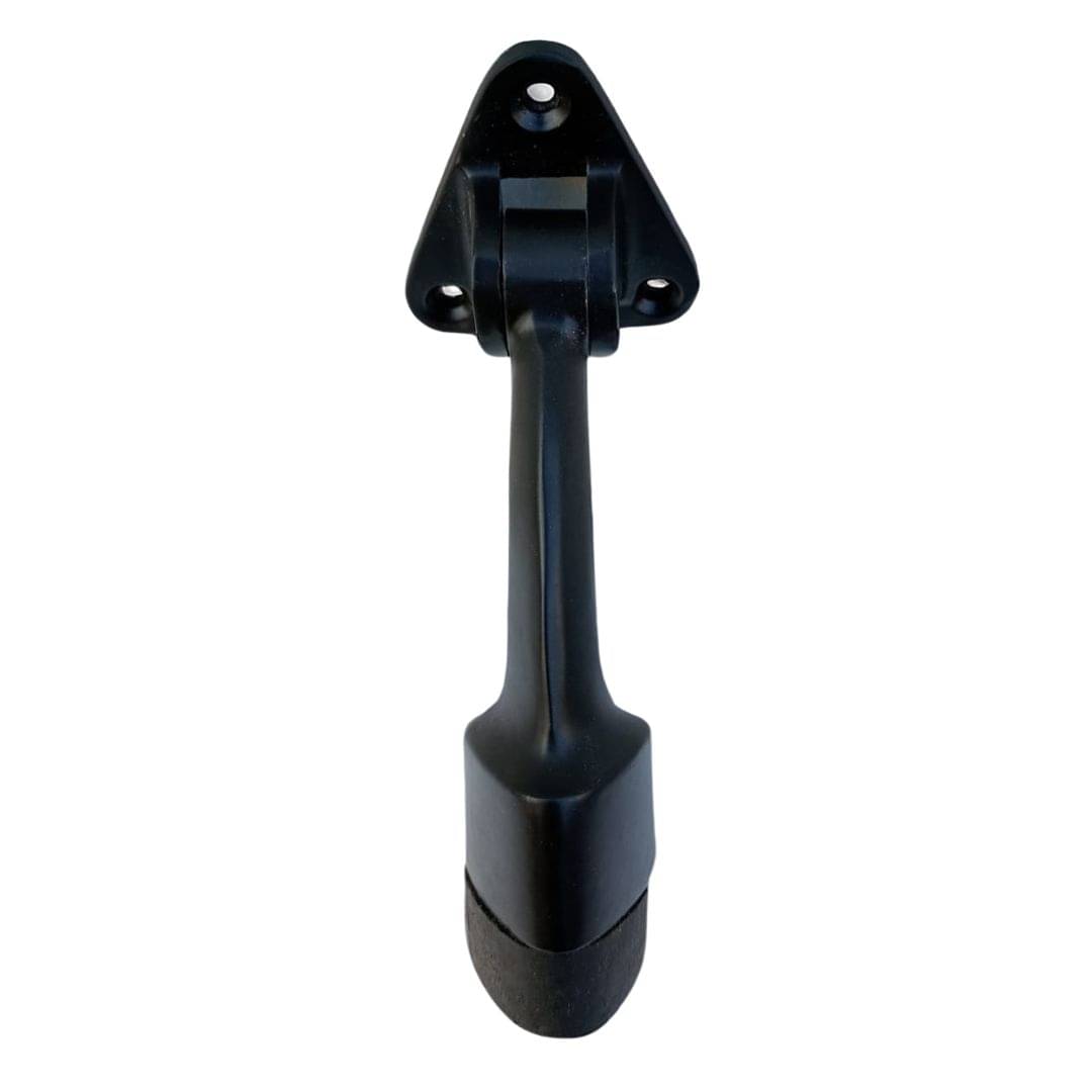     			Malaikah Triangle Black Heavy Duty Gate Stopper for The Door with Rubber Grip 5-Inch Long Door Stopper for Wooden Door Pack Of 1 Door Mounted