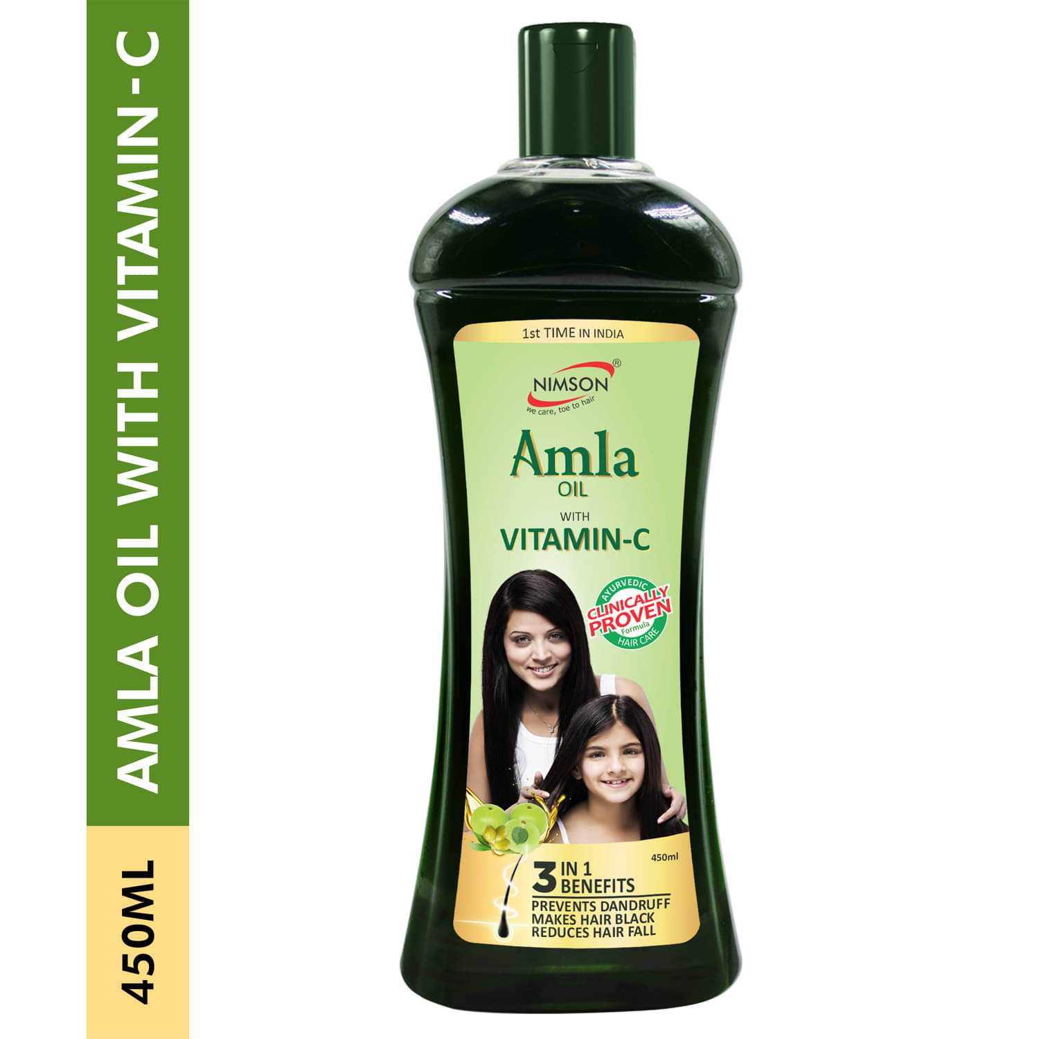     			Nimson Amla Hair Oil with Vitamin C, Reduces Hair Fall & Promotes Shine and Growth, 450 ml (Pack of 1)