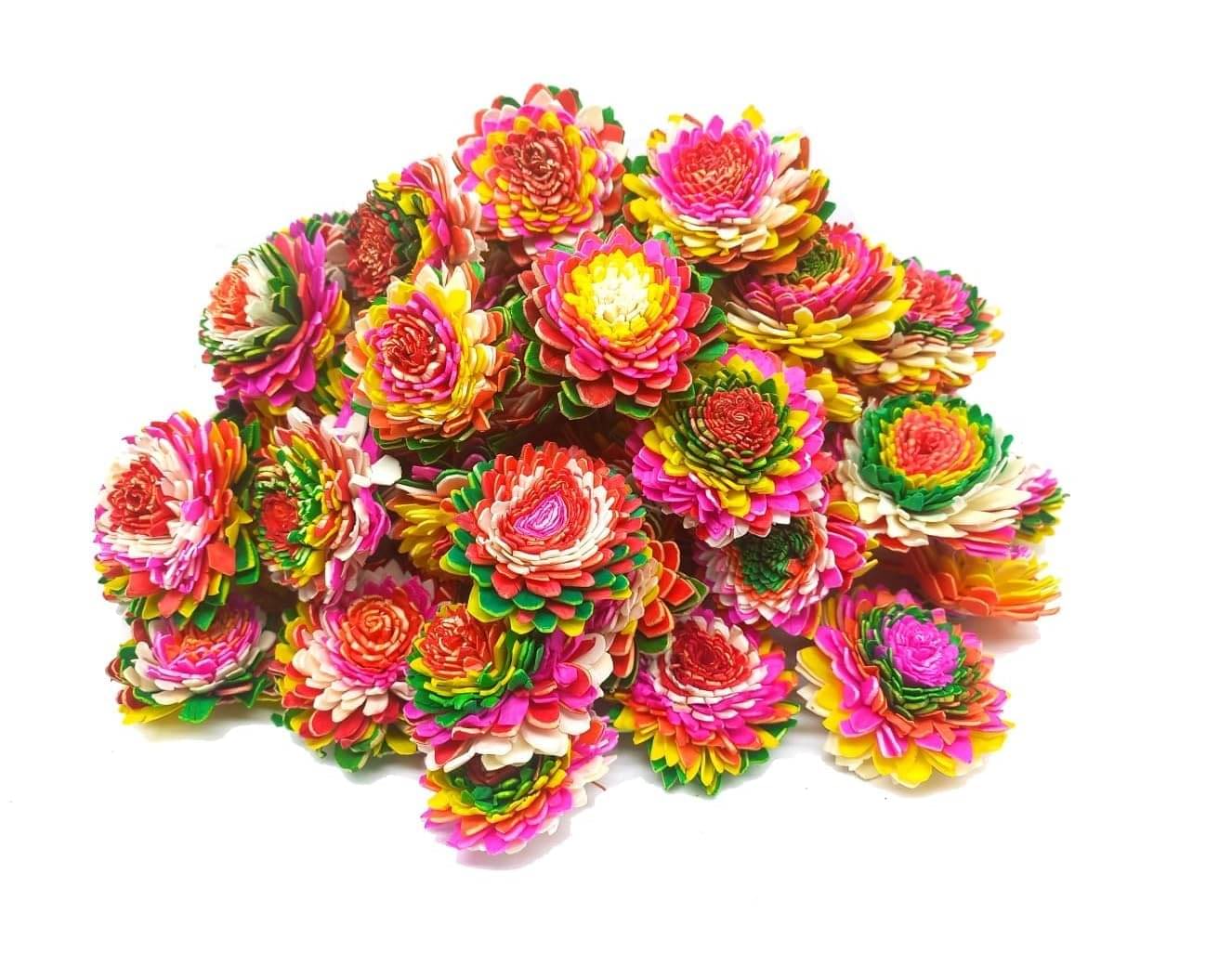     			PRANSUNITA Other Handmade Dry Wood Sun Flower for Gift Decoration Packing ( Pack of 6 )