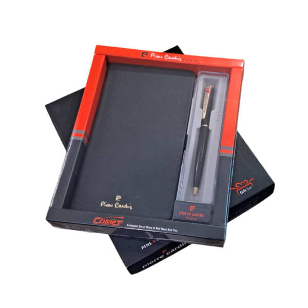     			Pierre Cardin Comet Red Rose Set Exclusive Black Gt Ball Pen+Black Diary (Pack of 1)